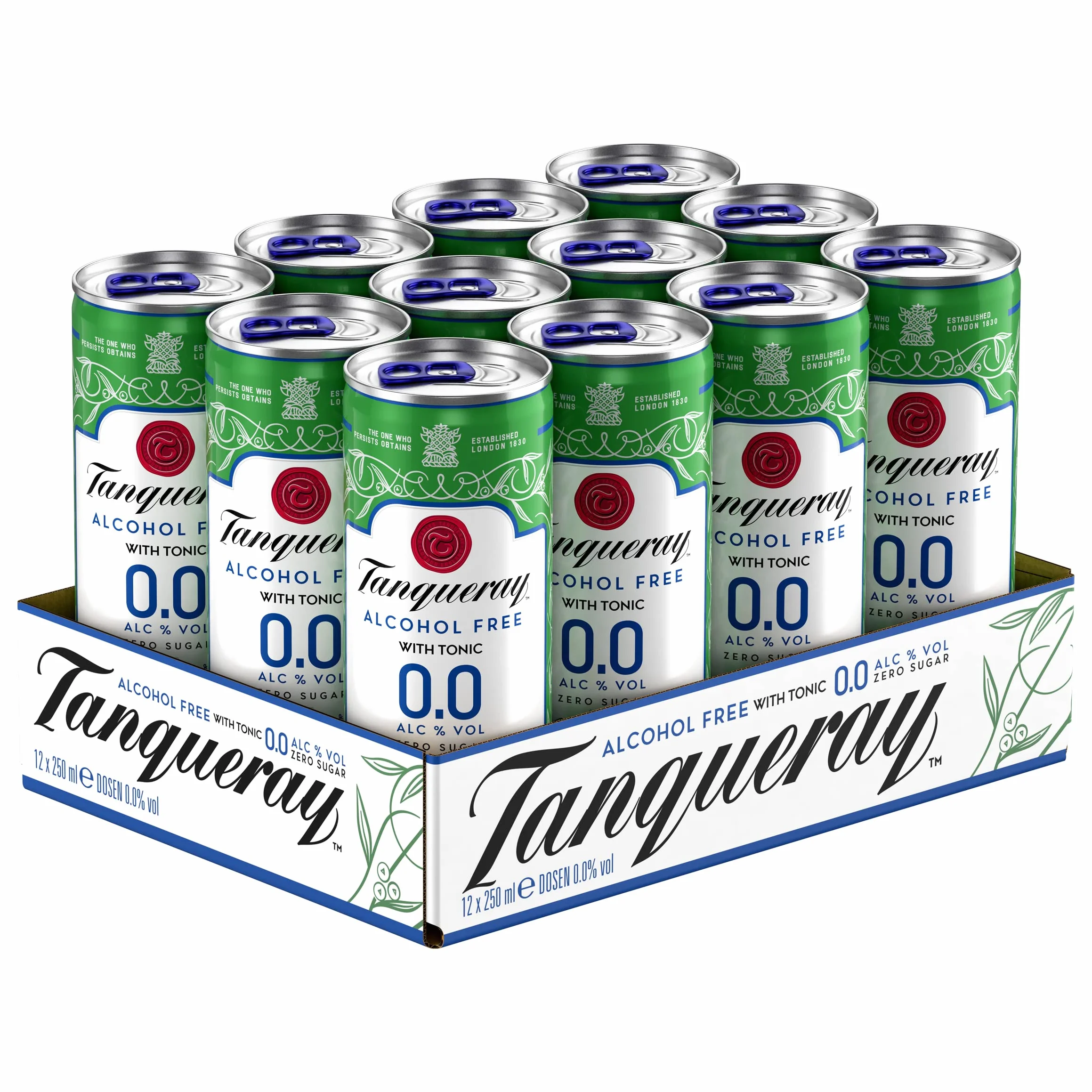 Tanqueray Ginebras 00 y Tonic 250 ml x 12