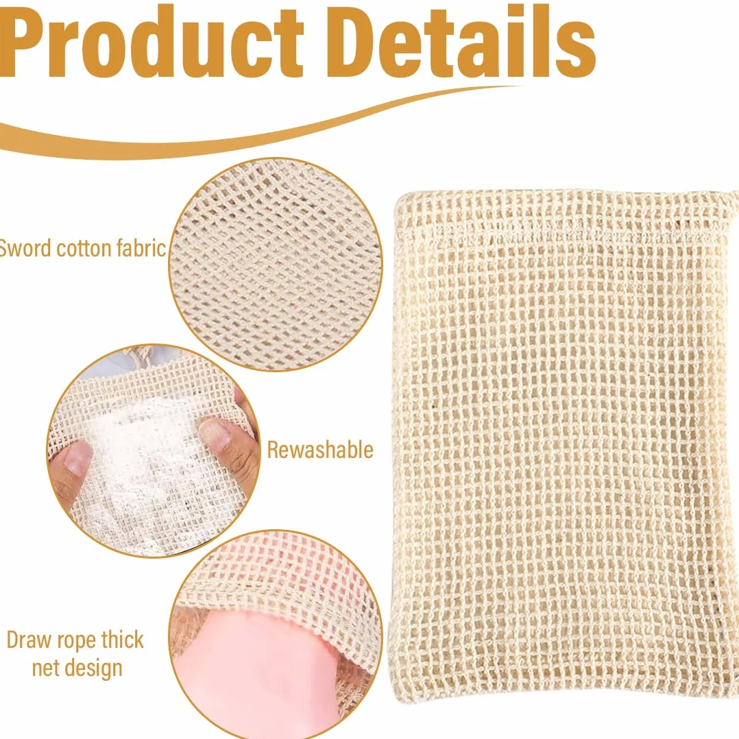 Bolsas de Jabón Natural de Sistal para Ducha Exfoliación Masaje 6 Piezas