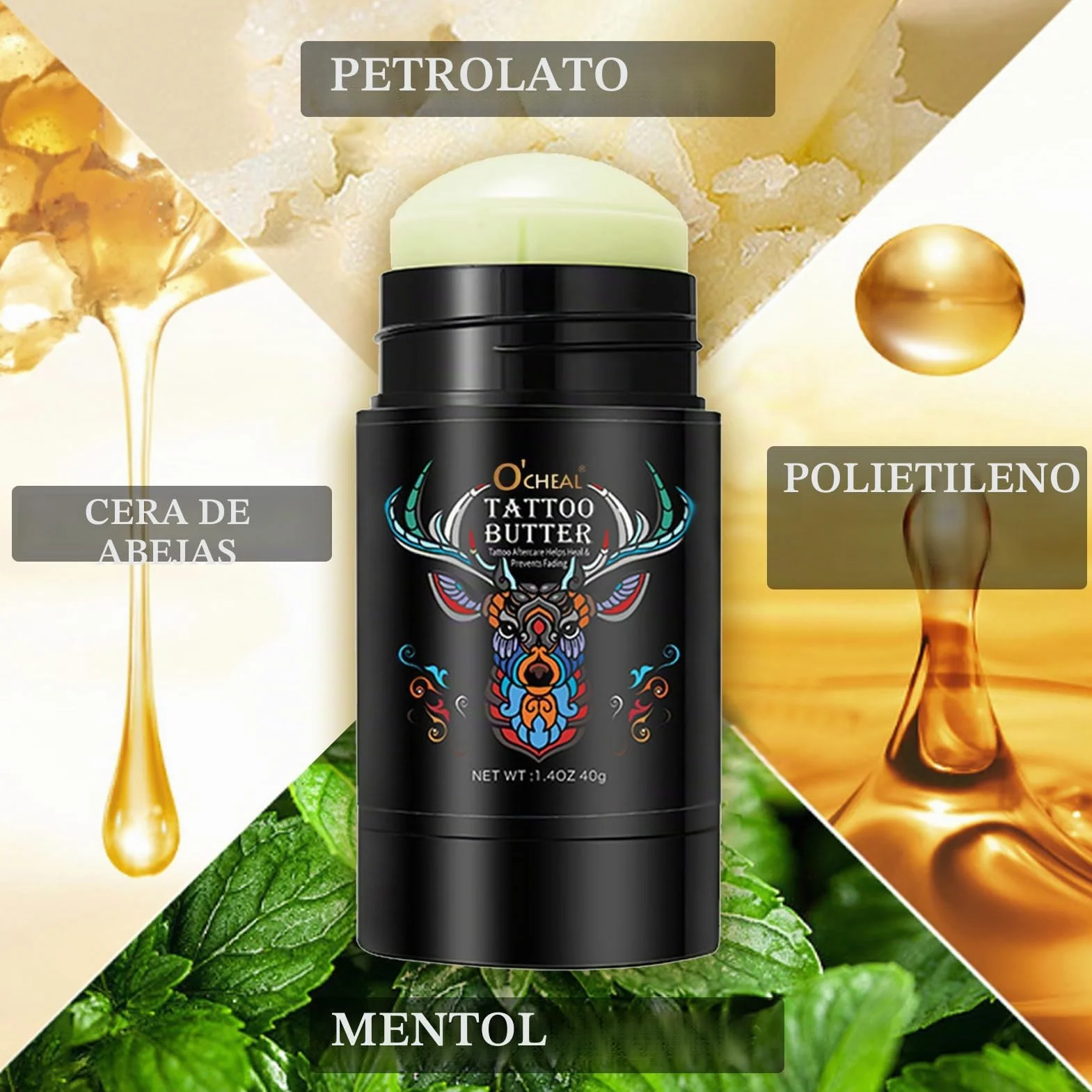 Crema para Tatuajes 2 Piezas, Crema Tattoo de Mantequilla, Cuidado Posterior