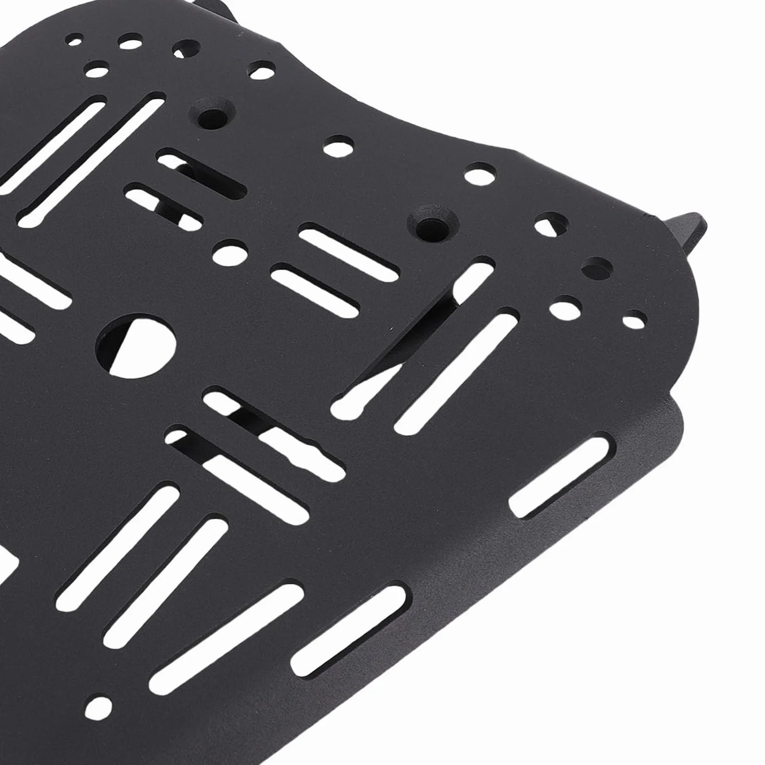 Yctze Caja Placa Base Soporte de Motocicleta Rejilla de Equipaje de Montaje en de Acero de Acero Desmontable de Carbono Inferior para Zontes 368g 501g con Acabado Negro
