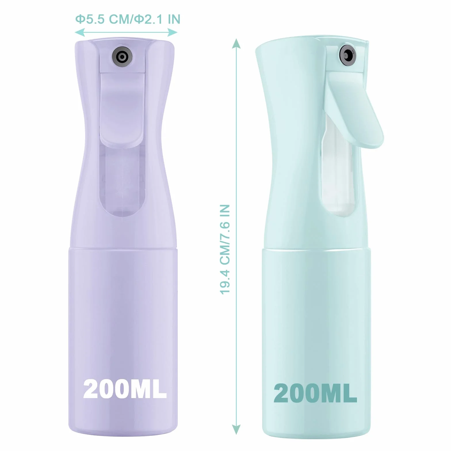 Vaporizador Agua Peluqueria 200ml Pulverizador Reutilizable Azul Claro Morado