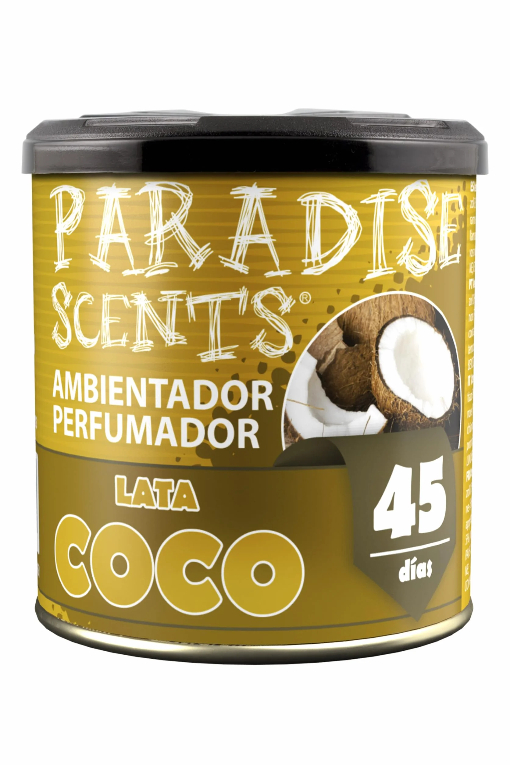 Paradise Scents Paradise PER80125 Perfumador Lata Coco, Color Ocre, 100 gr