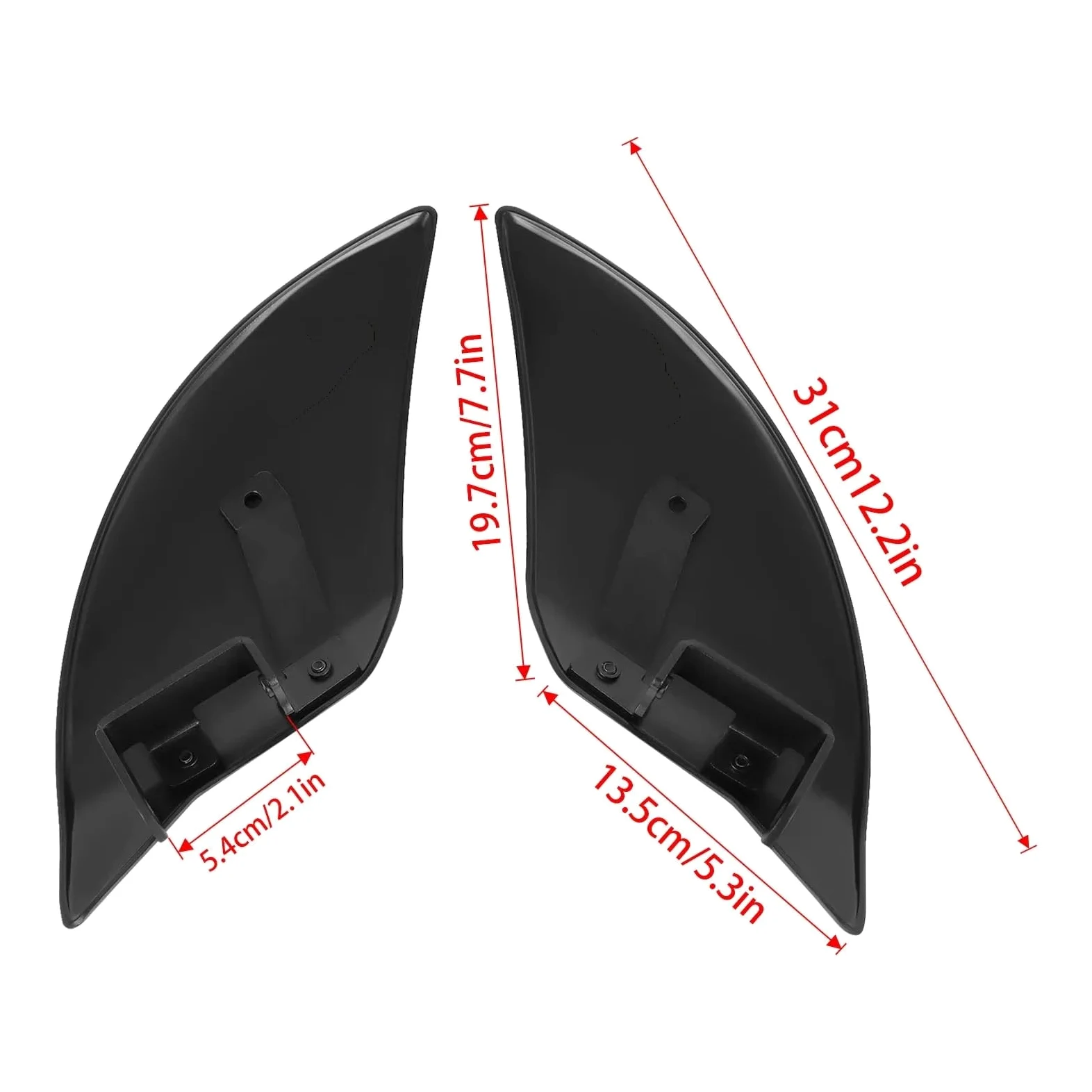 Compatible con Cubierta Lateral refrigeración Pinza de Freno | Guíe el flujo del viento y aísle la tubería de la arena y el barro de la carretera.(Black upper)
