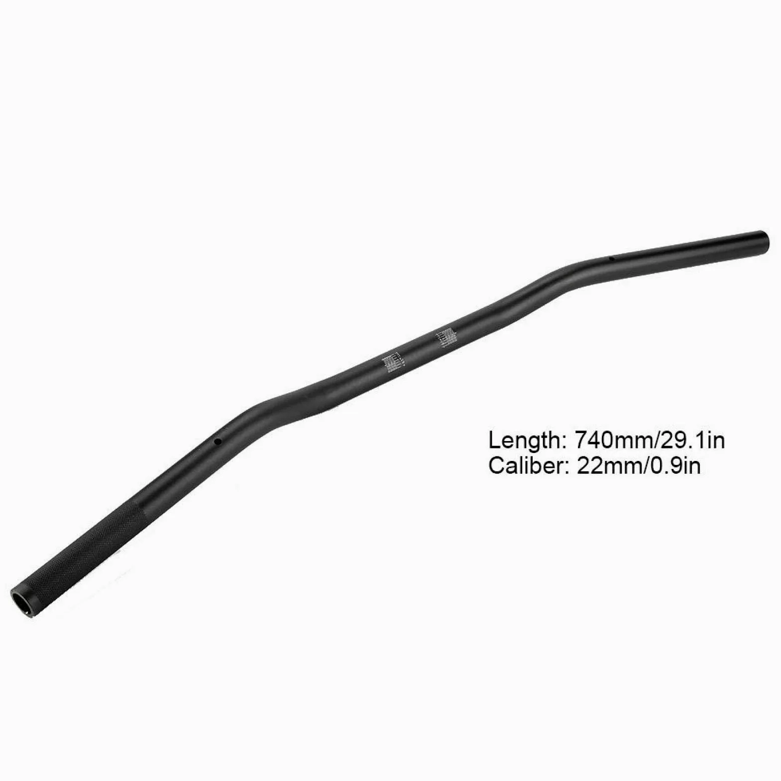 Manillar de motocicleta 740 mm / 29,1 pulgadas barra de mano personalizada 22 mm de diámetro motocicleta bicicleta universal(Negro mate)