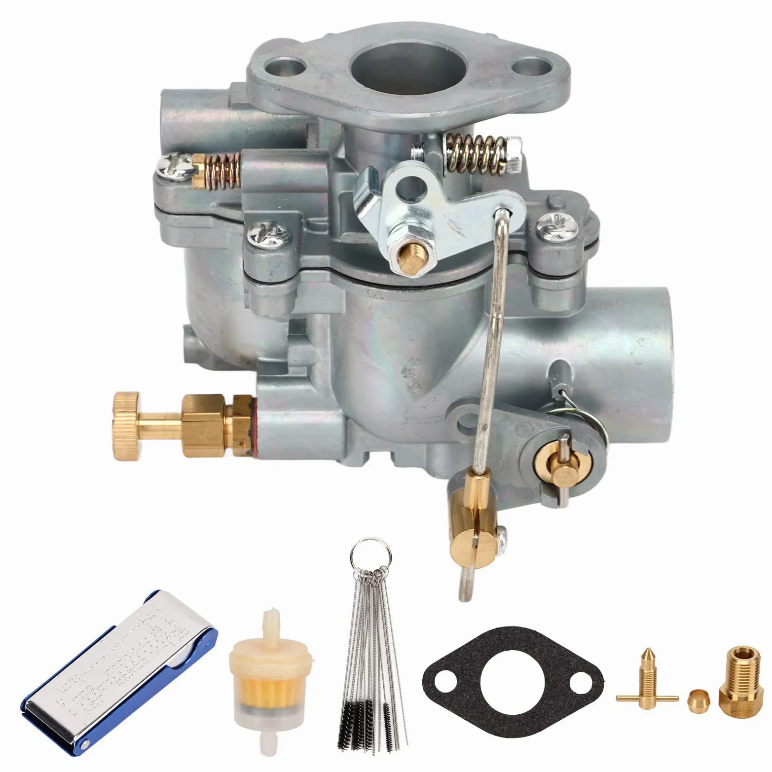 Carburador Tractor Carb con Junta y Pernos, 200361 HTS0256 Carburador Schebler de Lavable Reemplazo para Massey Ferguson Tractores Agricolas Serie TE20 TE20 TEA20 TED20