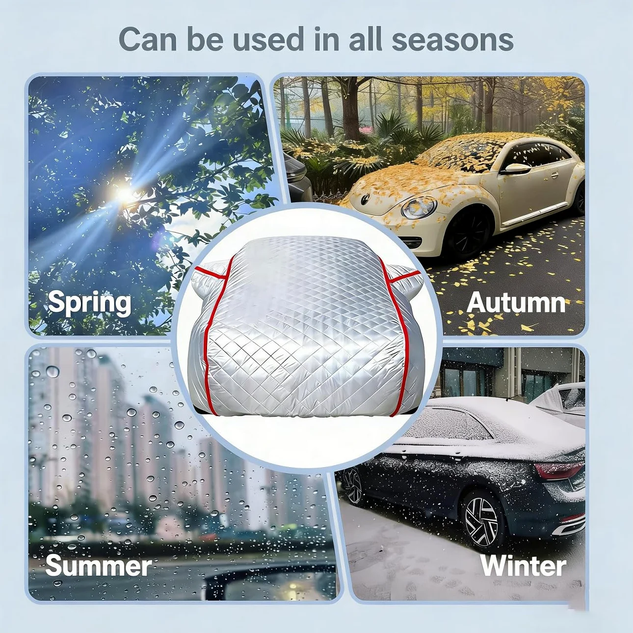 Funda Coche Antigranizo para EBRO S400 SUV 2025-,Cubierta de Coches Exterior Impermeable,Lona Coche Transpirable Antigranizo Antinieve,con Cremallera Exterior