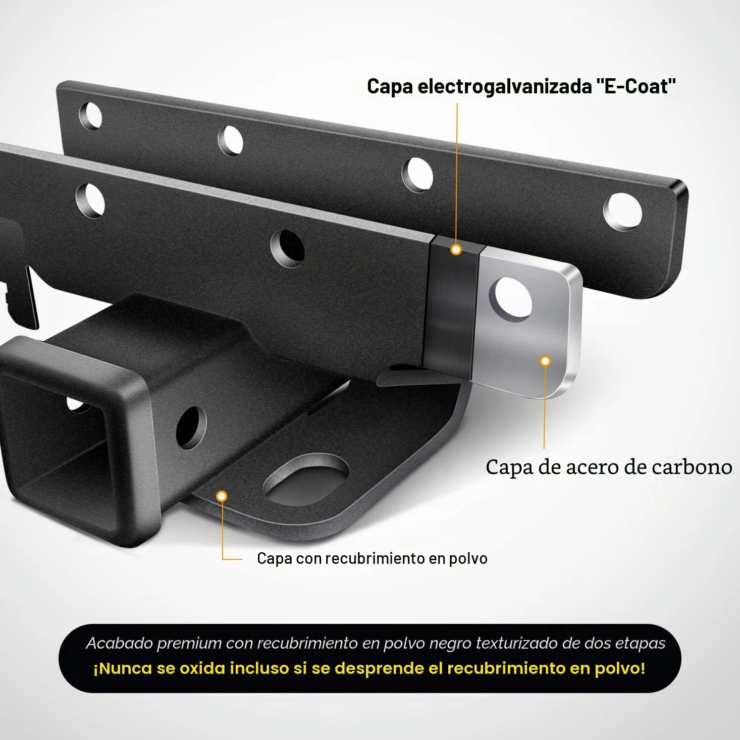 Nilight JK61A Kit de Receptor de Enganche para Remolque de Parachoques Trasero de 2 Pulgadas, Compatible con Jeep Wrangler JK 20072018 de 4 Puertas y 2 Puertas ilimitadas, con arnés de cableado de