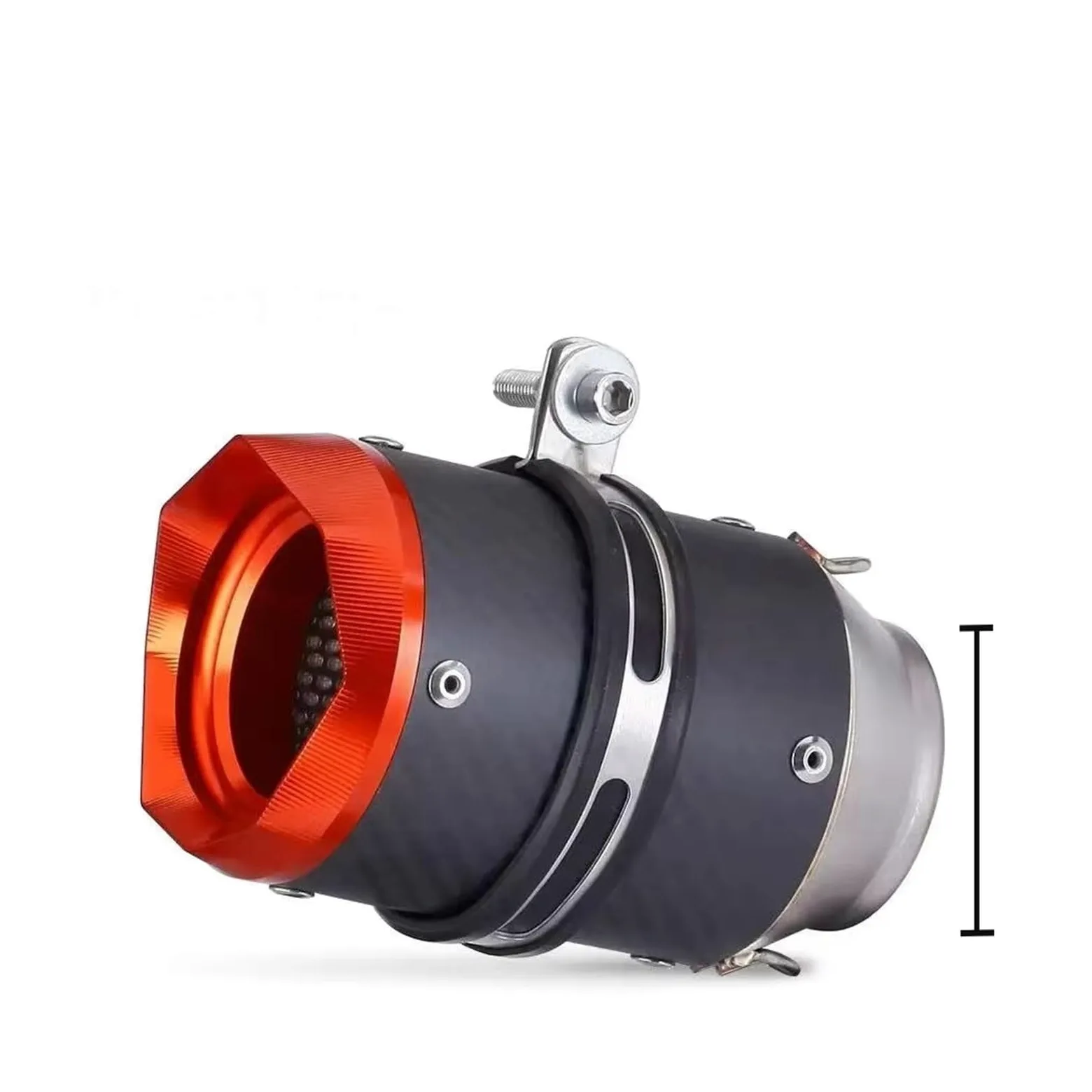 silencioso escape moto Para CB300R Para MT07 Para Z1000 Para Ninja400 | Tubo de escape de escape 51 mm/60 mm Universal A Silenciador escape de fibra de carbono de carreras(B2)