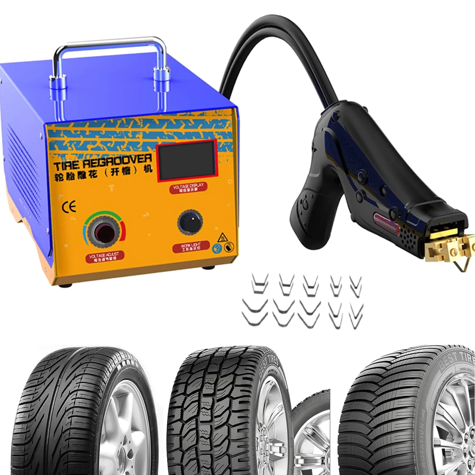 Máquina manual de reparación de neumáticos para automóviles y camiones, herramienta de reparación de neumáticos para profundizar el patrón de la banda de rodadura, recauchutado de neumáticos