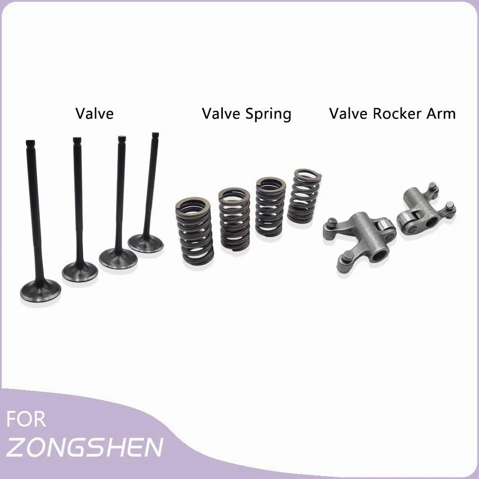 varilla empujadora escape Compatible Con Zongshen NB300, Kit De Brazo Basculante De Resorte De Válvula De Motocicleta ZS174MN-5, Juego Completo Tren De Válvulas Motoland ATAKI(NB300 Valve Rocker)