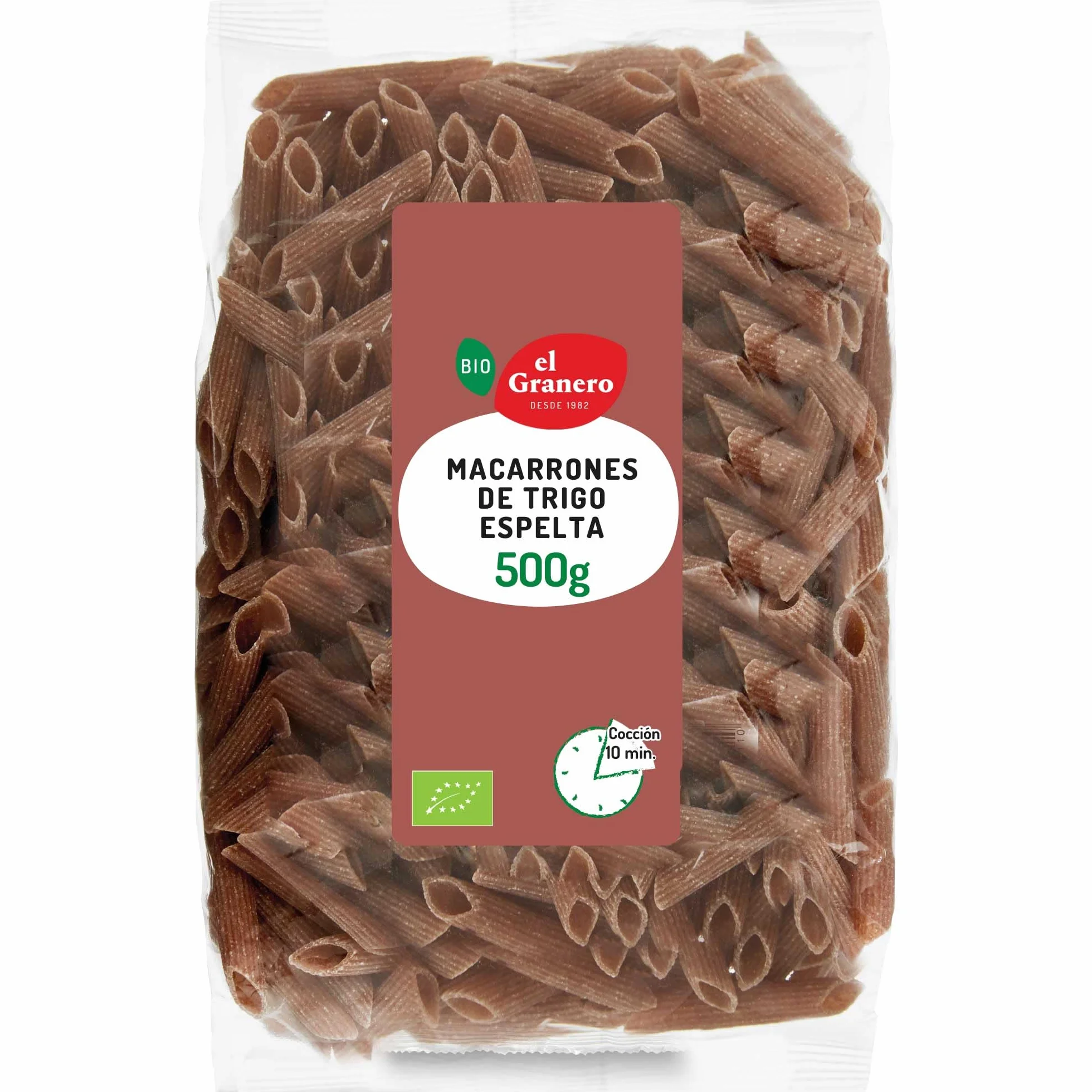 Macarrones de Trigo Espelta Integral BIO El Granero Integral 500 g