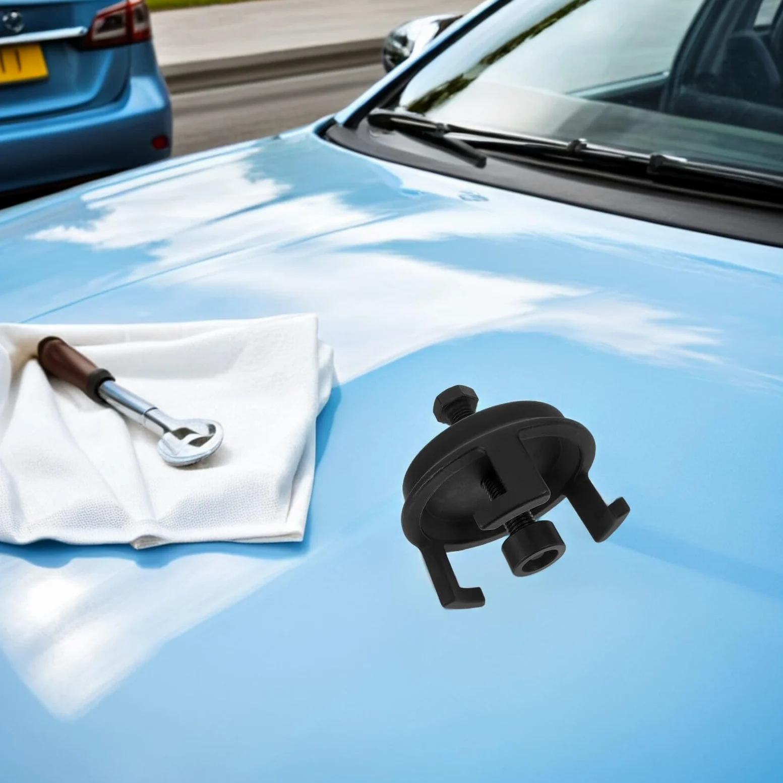 Abaodam Extractor de Polea de Cigüeñal para Motor Herramienta de Resistente para Retirar Balancines Armónicos Compacta para Reparaciones Espacios Reducidos Compatible con Ford