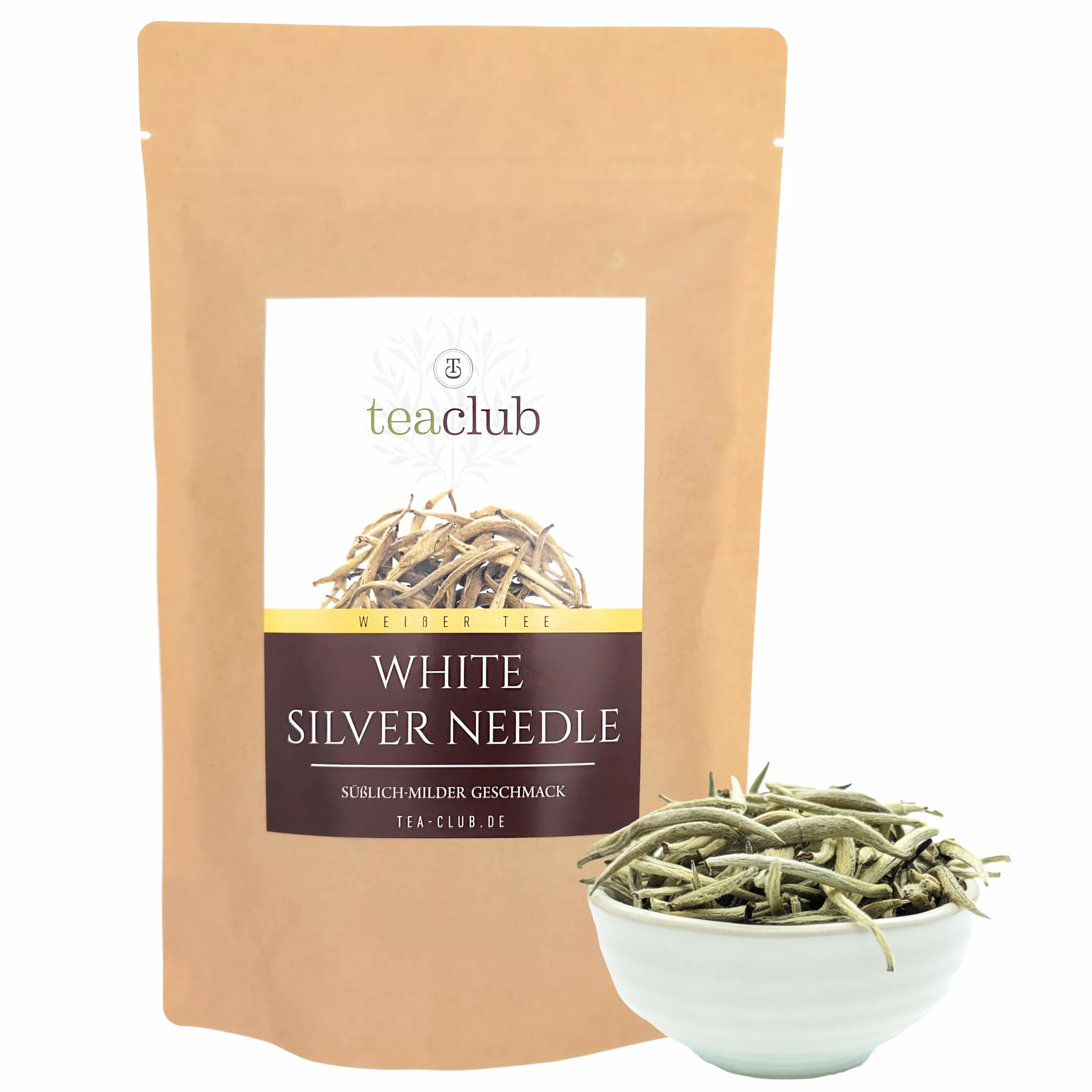 White Silver Needle 100g Té blanco chino a granel con brotes de hoja
