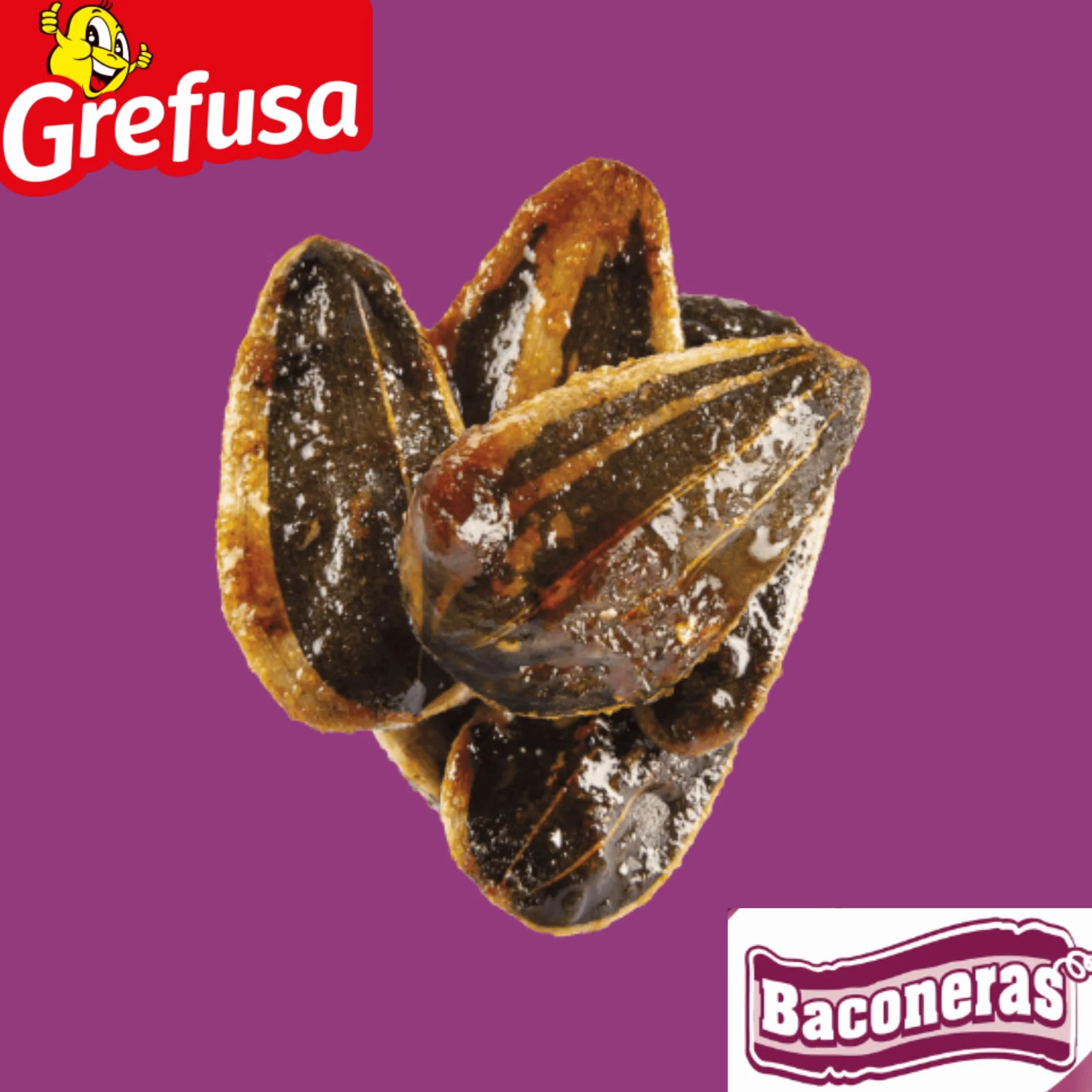 Grefusa Pipas G Baconeras 14 x 100 gramos Bolsas Pipas Sabor a Bacon