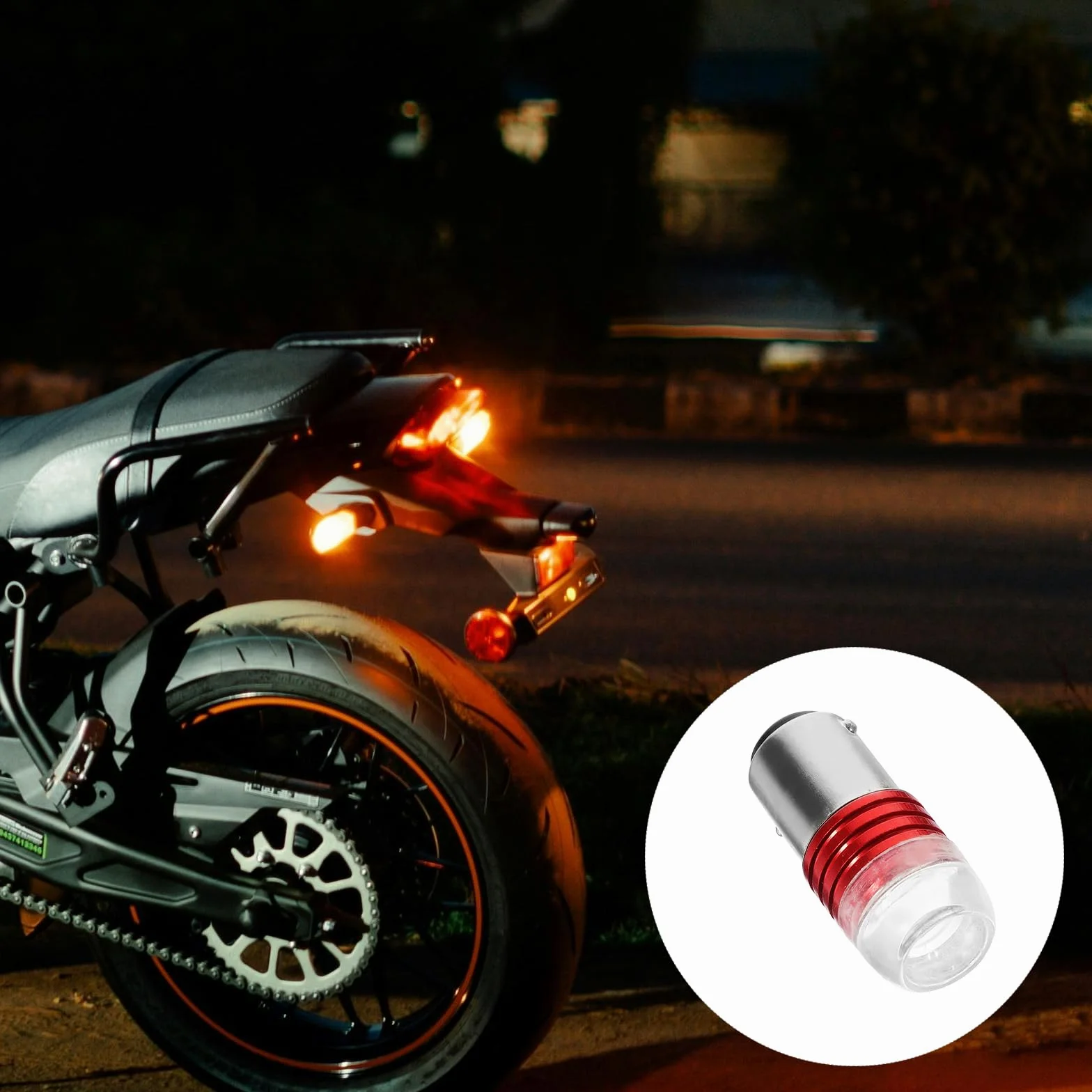 6 Piezas De Lámparas Motocicleta Bombillas LED Motocicleta Bombillas Luz Trasera Luz Trasera De Luz De 12V LED De La