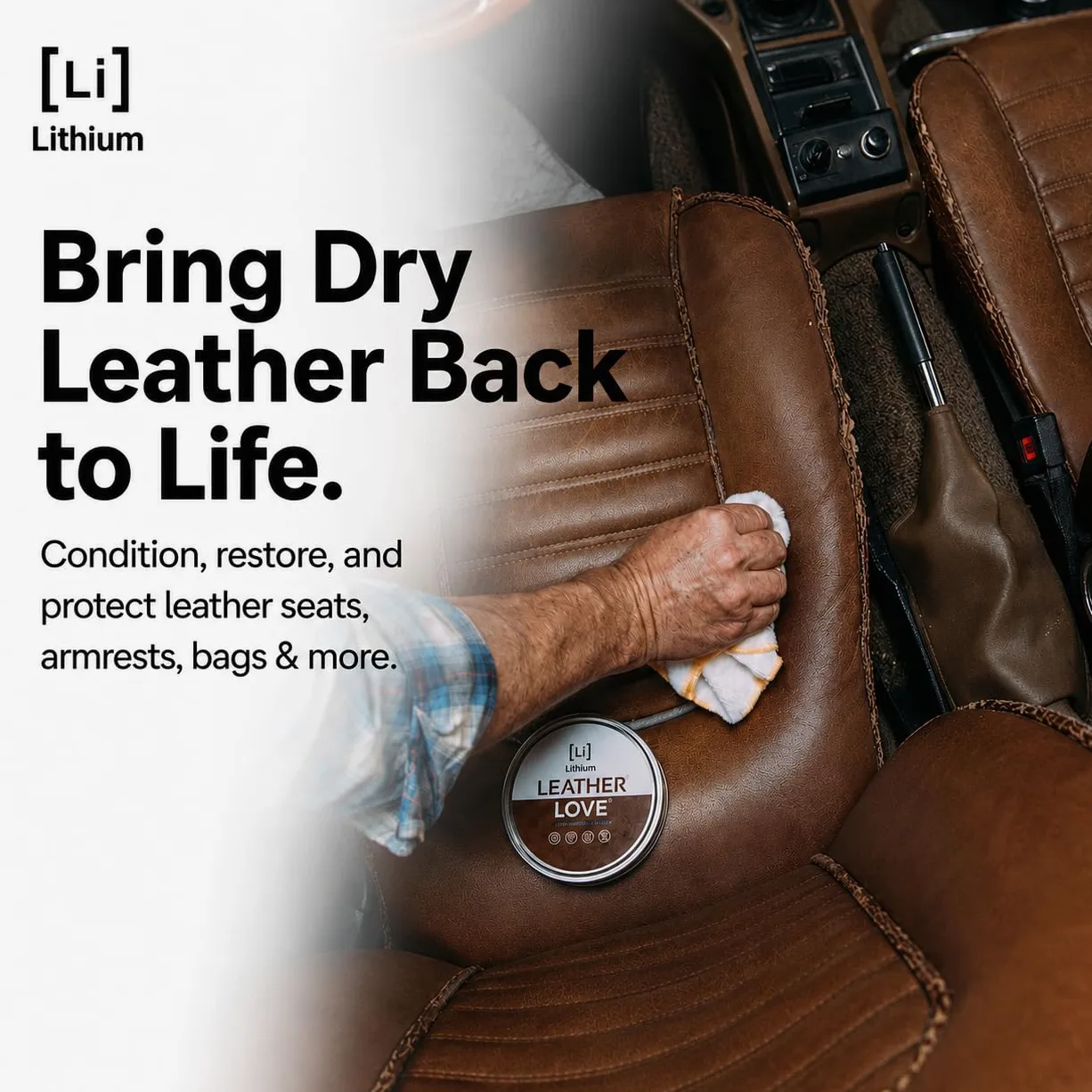 Leather Love – El mejor acondicionador de piel en el planeta, trae piel vieja de vuelta a la vida, todos los ingredientes naturales mezclados con ciencia seria, restaura, rehidrata, protege (8 oz)