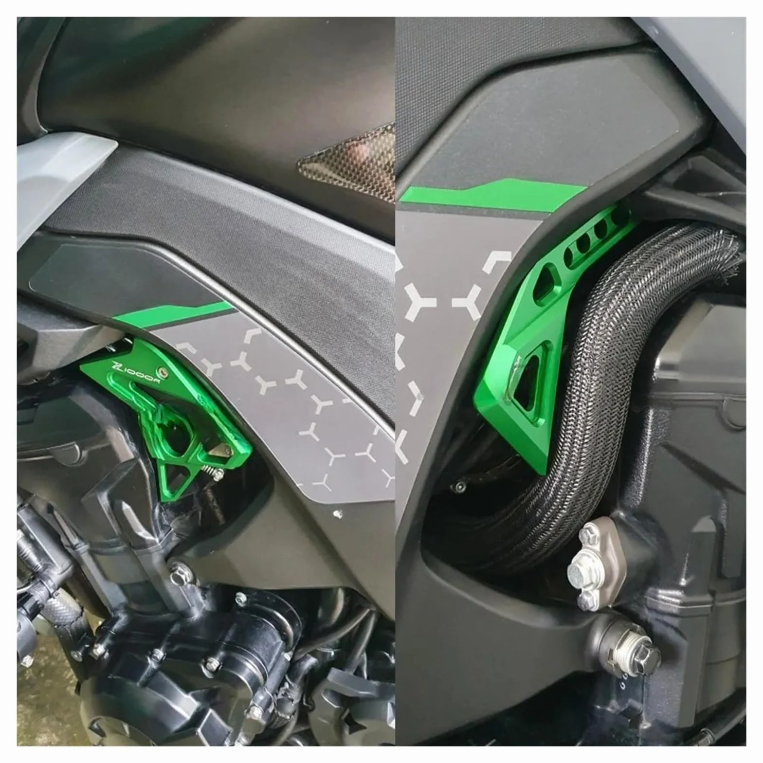 Cubierta Lateral de inyección electrónica EFI de Aluminio CNC for Motocicleta, Protector Decorativo, Accesorios compatibles con Z1000 2010-2021