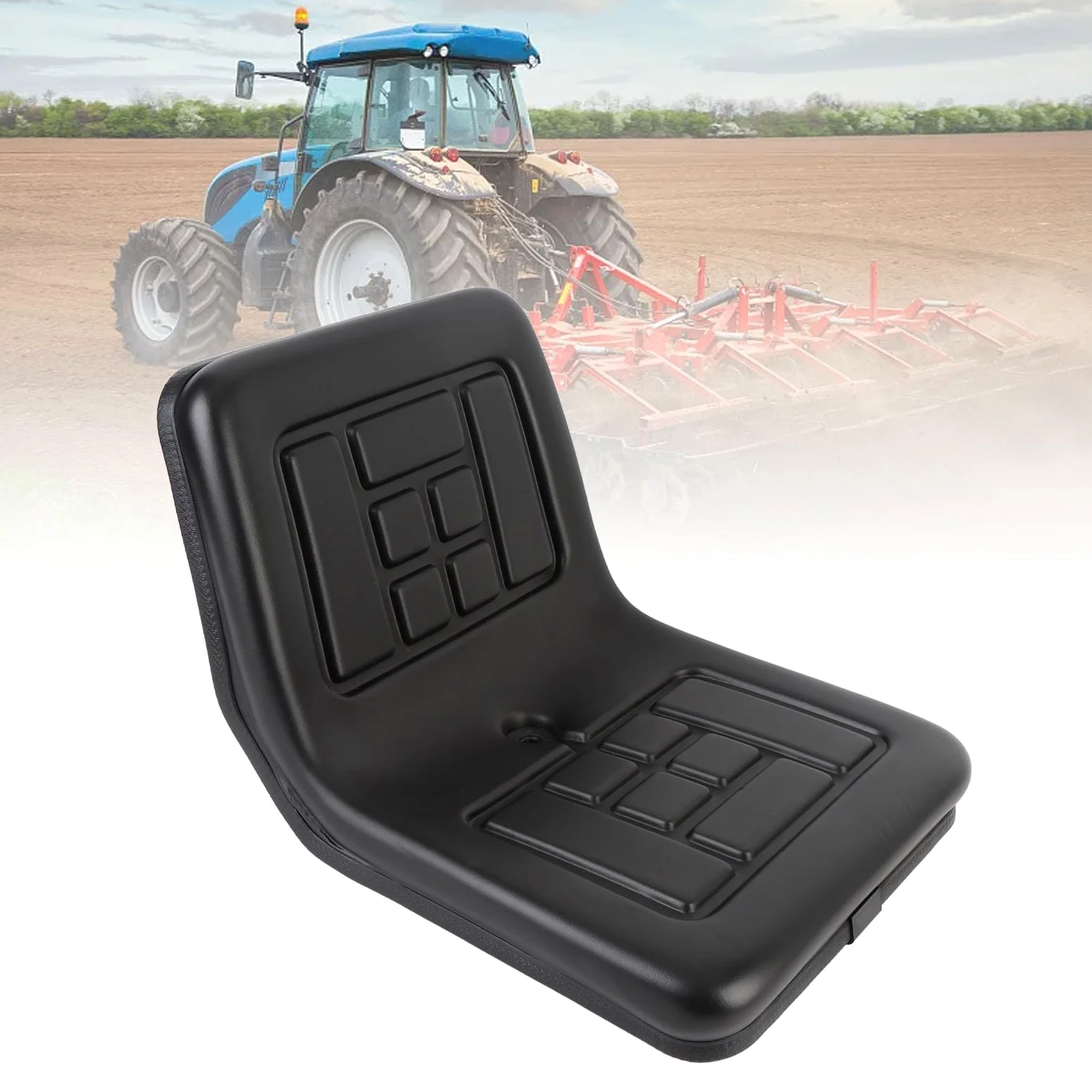 GOWENIC Asiento Universal para Tractor con Respaldo Redondeado y Curvado |Reemplazo de Retroexcavadora Transpirable para Cosechadora de Plantas
