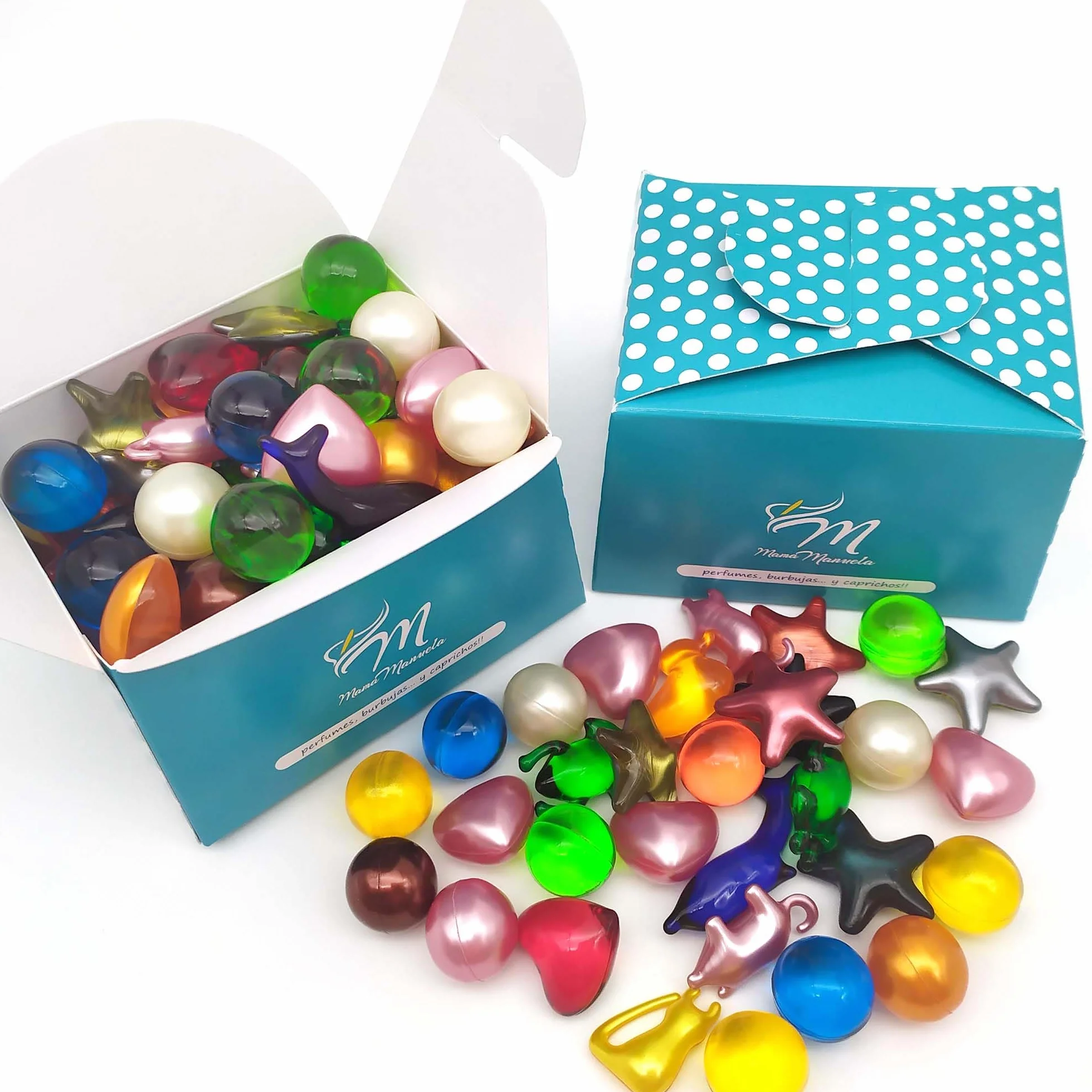 Bolsa regalo 12 Perlas de baño con aromas surtidos - Aceite de soja - Hidratante y aromática - Hidrata, suaviza y perfuma la piel