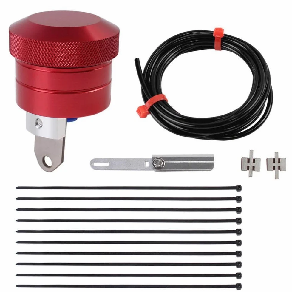 Sistema de engrase lubricante de Cadena de Motocicleta Compatible con lubricación de Motor Universal(Red)