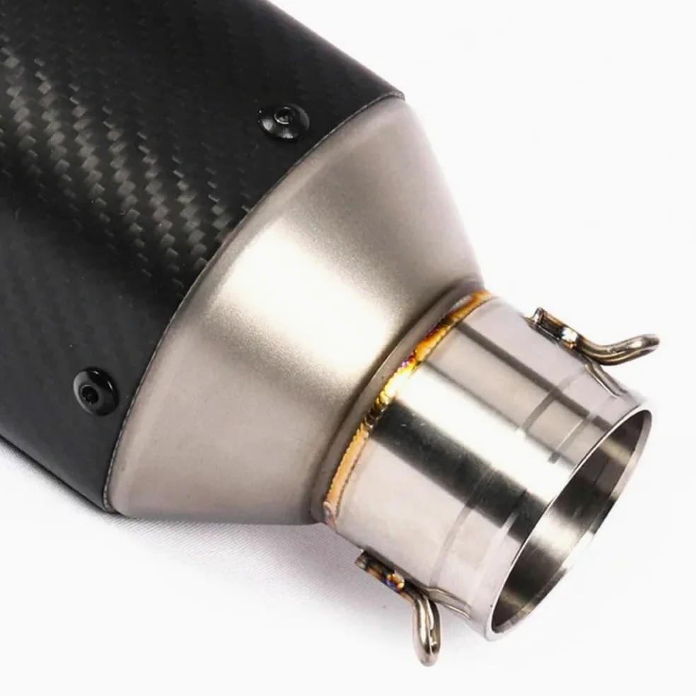 Embellecedor escape para coche Para Escape universal de motocicleta para tubo para escape fibra carbono para silenciador(Type A1)