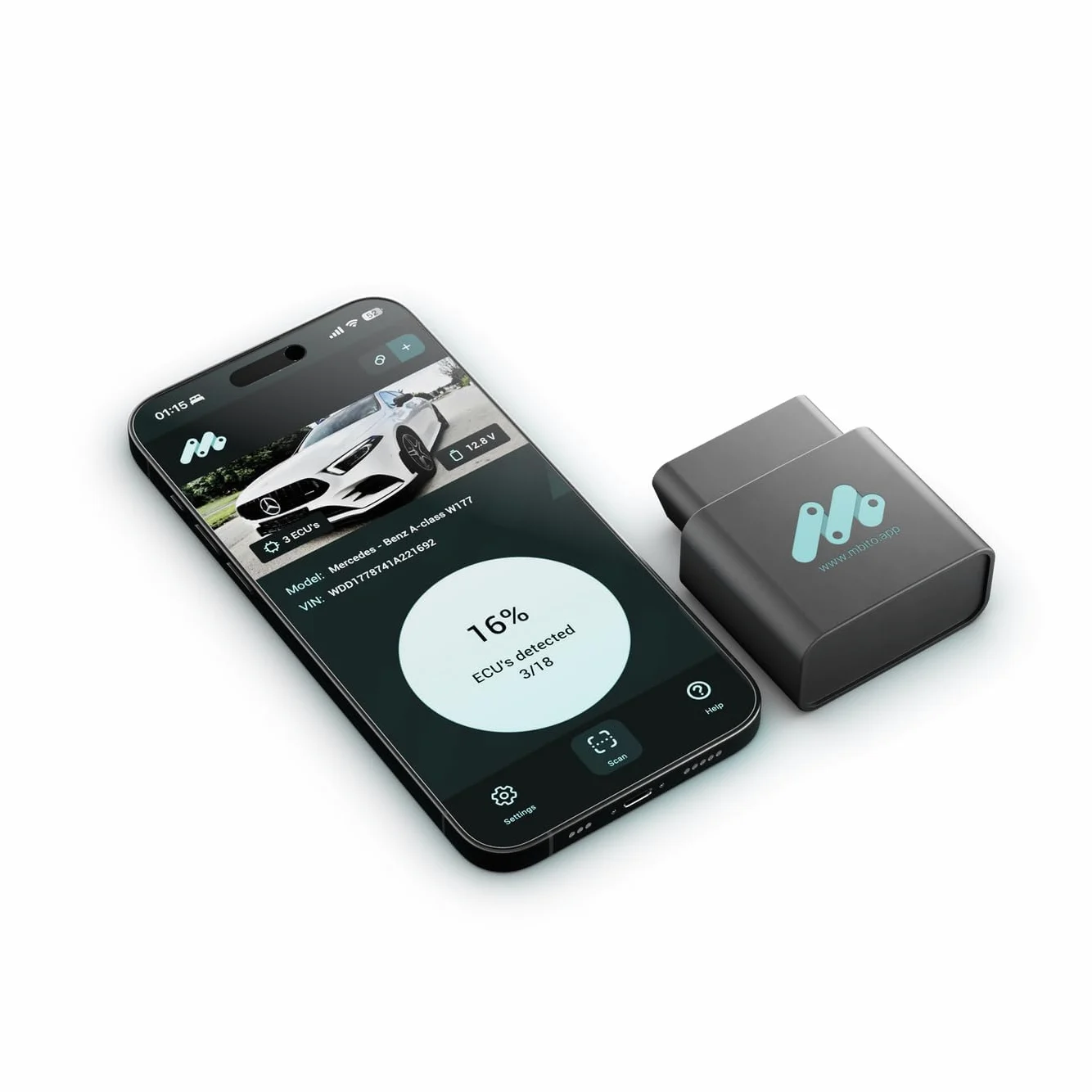 Escáner OBD2 Profesional MBito Bluetooth | Compatible con W204 W205 W212 W213 C117 X253 W166 | Diagnóstico y Codificación de Vehículos 2008-2024 | iOS Android