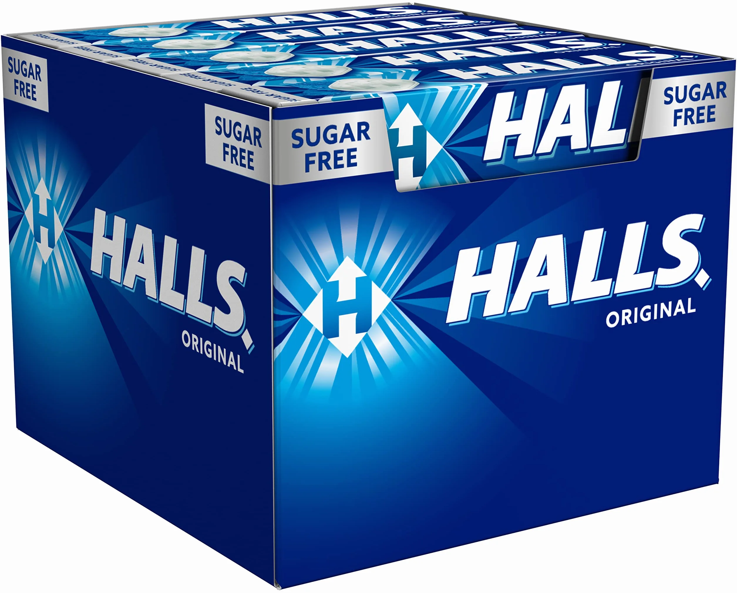 Halls Eucalipto Sin Azúcar, Caja 20 Sticks 32 g