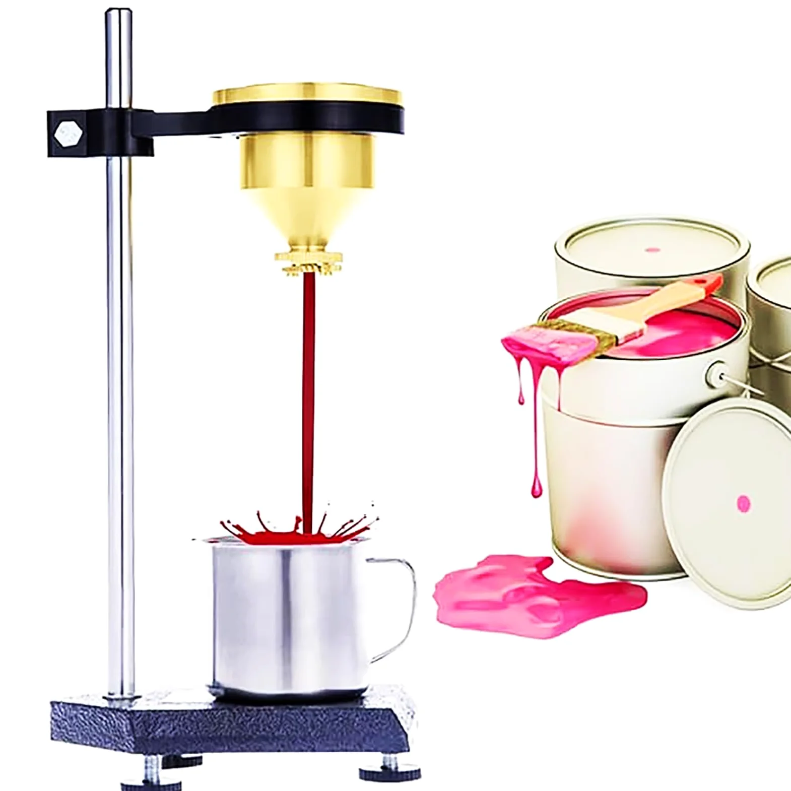 Viscosímetro Flow Cup para una medición precisa de la viscosidad, ideal para pruebas de pintura y barniz