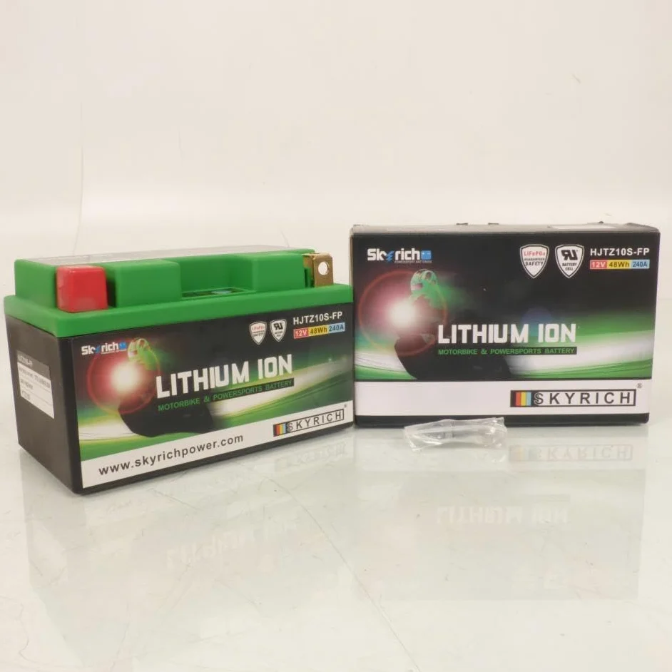 Batería de litio Skyrich compatible con moto Yamaha 1000 Yzf R1 Sp 2010 YTZ10S / HJTZ10S-FP / 12 V 8,6 Ah
