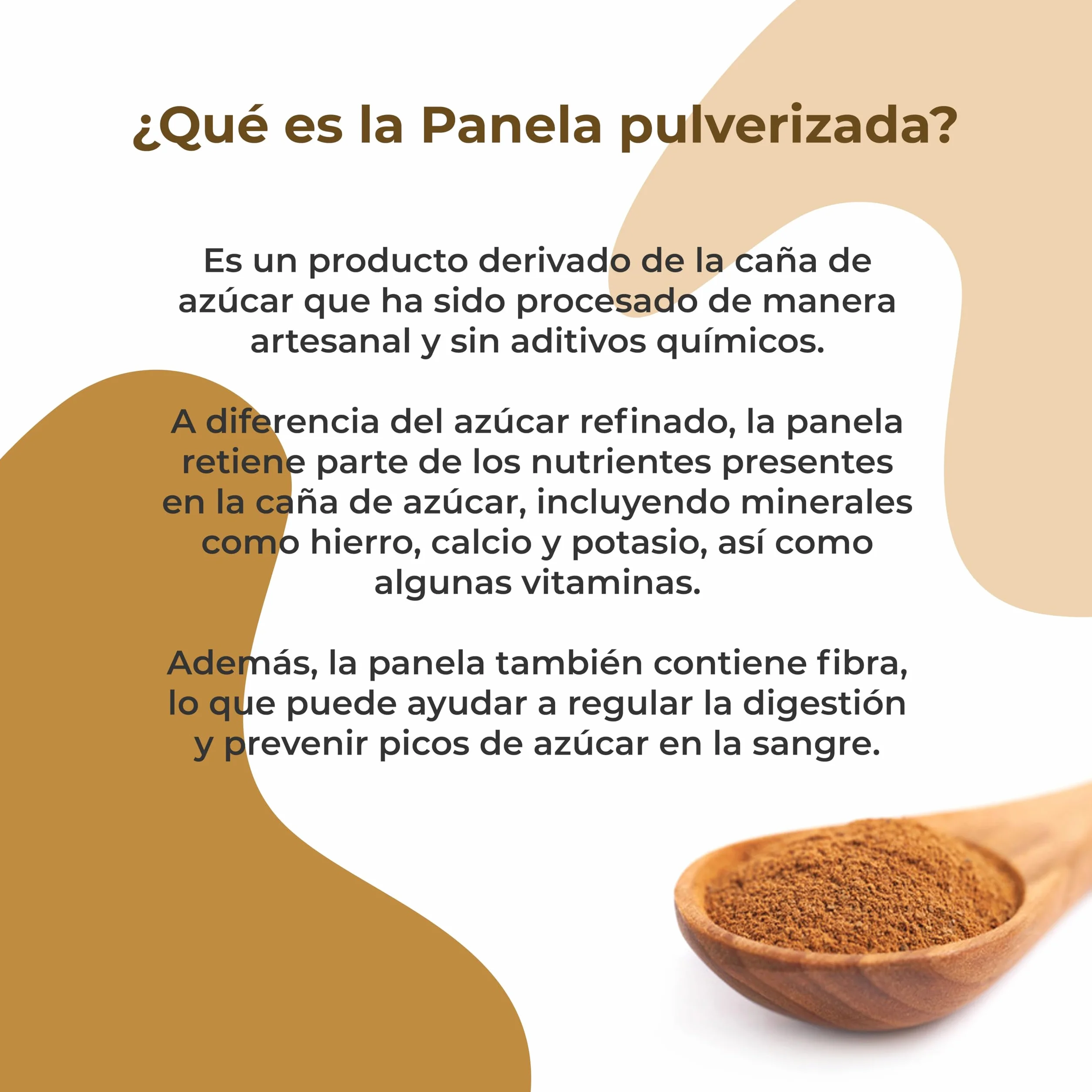 Azucar Moreno Integral De Caña Colombiana Pulverizada Ecológica Sin Refinar Alto Contenido de Nutrientes