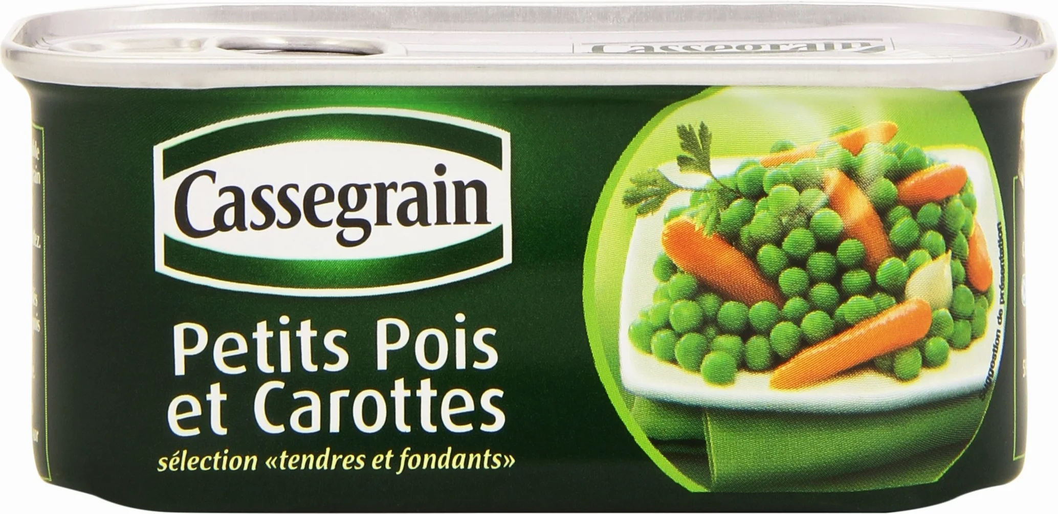 Cassegrain Guisantes pequeños zanahorias 130 g neto 6 piezas