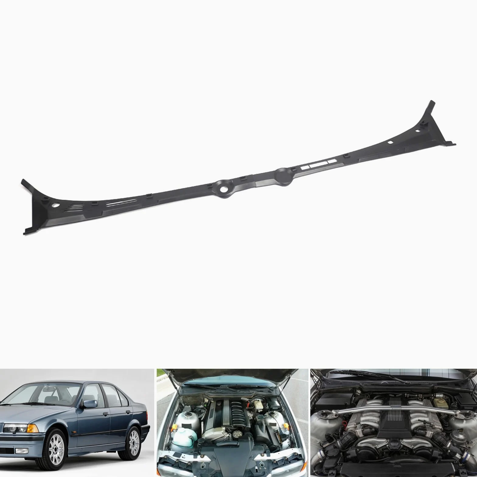 Cubiertas de parabrisas para E36 90-00 51711960843 51711960844 delantero izquierdo y derecho, cubiertas de motor para limpiaparabrisas