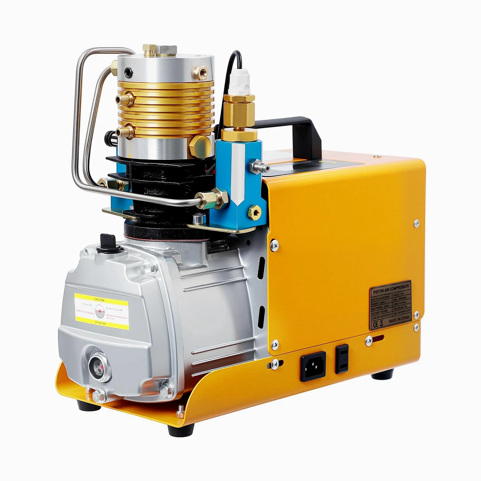 Compresor PCP Bomba de compresor de aire de 1800 W, compresor de aire de alta presión, bomba de aire de alta presión, bomba de compresor de 30 MPA, compresor de parada automática
