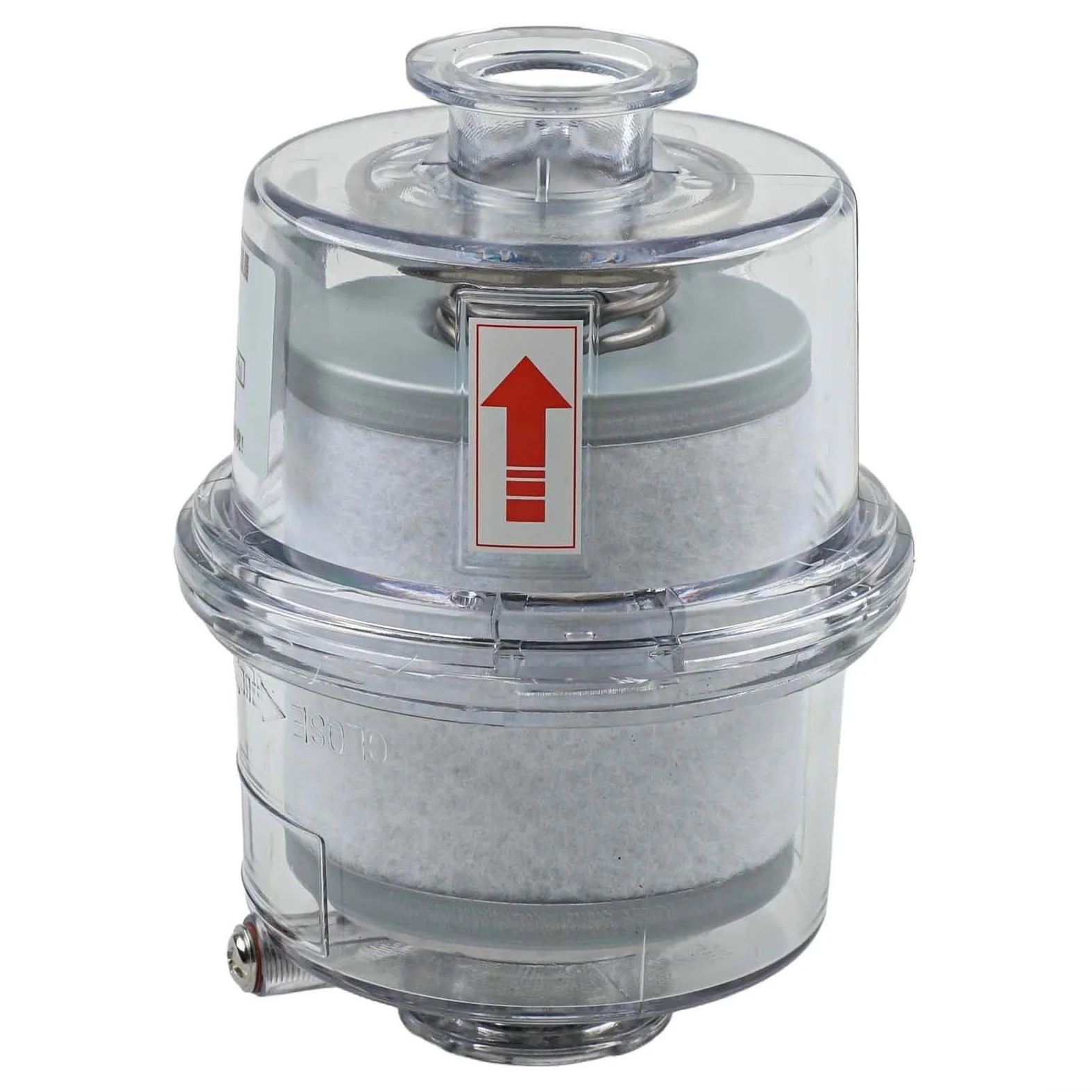Separador de niebla de aceite eficiente para bombas de vacío, KF25/KF40, carcasa transparente para control de estado, resistencia a altas temperaturas, ideal para la industria y la investigación
