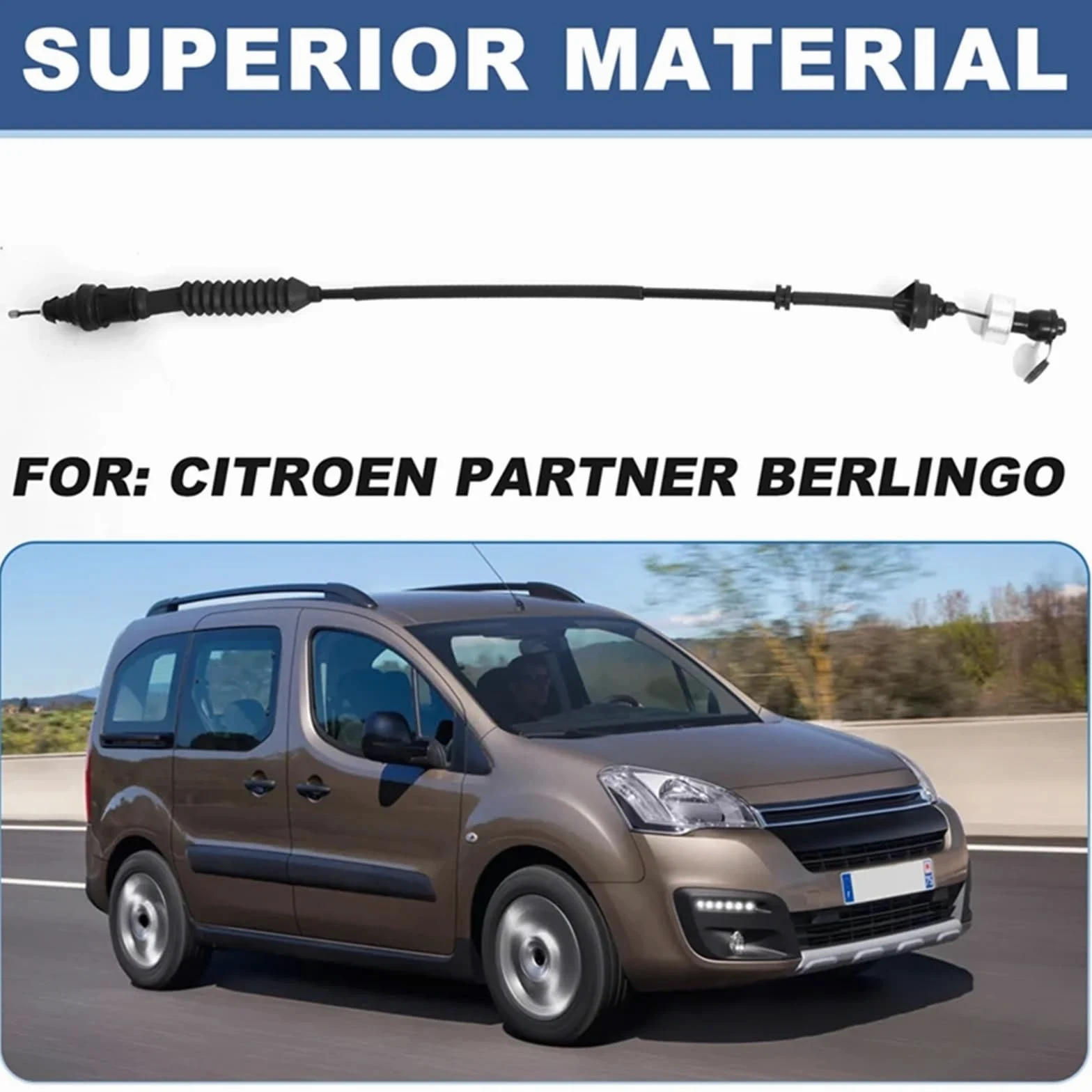 Cable de embrague para Peugeot Citroën Partner Berlingo DW8B (motor 1.6 HDI 2150CY) Embrague Asamblea Sets para Embrague