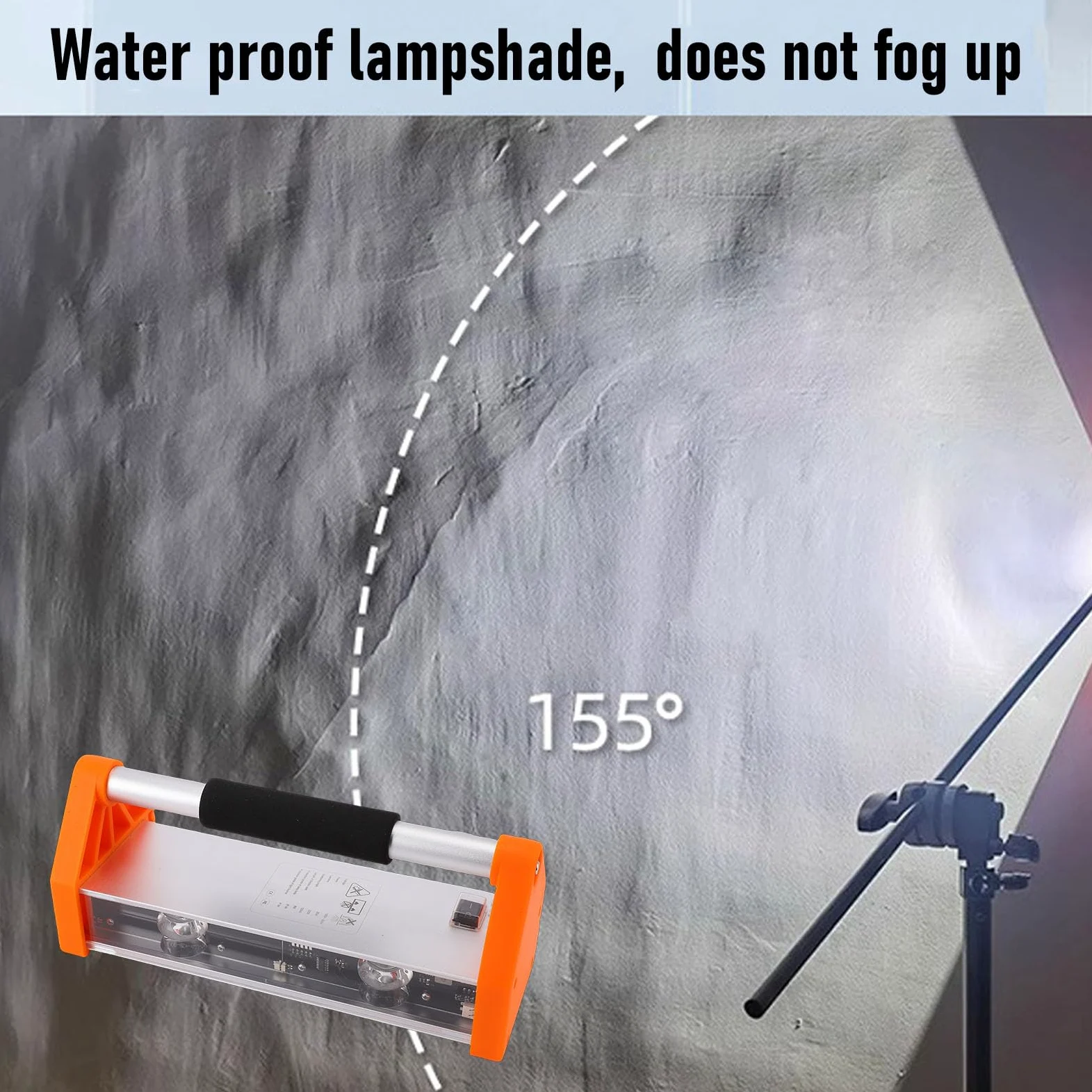 Elprico Luz LED de Inspección de Pared, Lámpara de Desarrollo de Pintor de 26 W 2200 Lm con Cable de 26,2 Pies, Herramienta de Inspección de Paneles de Yeso de Aleación de Aluminio para Pulido de