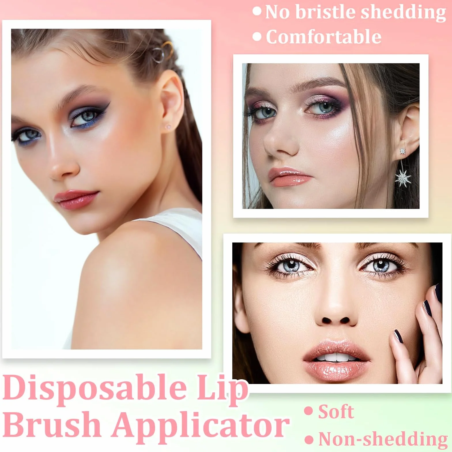 Pinceles Desechables para Labios 400 Piezas Multifuncionales Aplicador Portátil