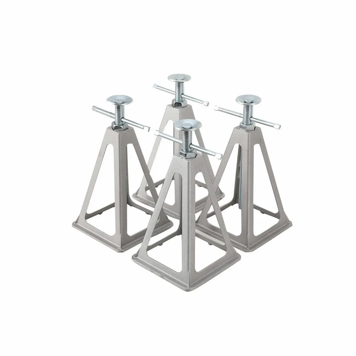 Soporte de Apoyo para Caravanas, Pack 4 Gatos Pequeños, Gatos de Apilamiento de Aluminio, Altura Regulable de 28cm a 44cm, Capacidad de Carga de 3600 kg