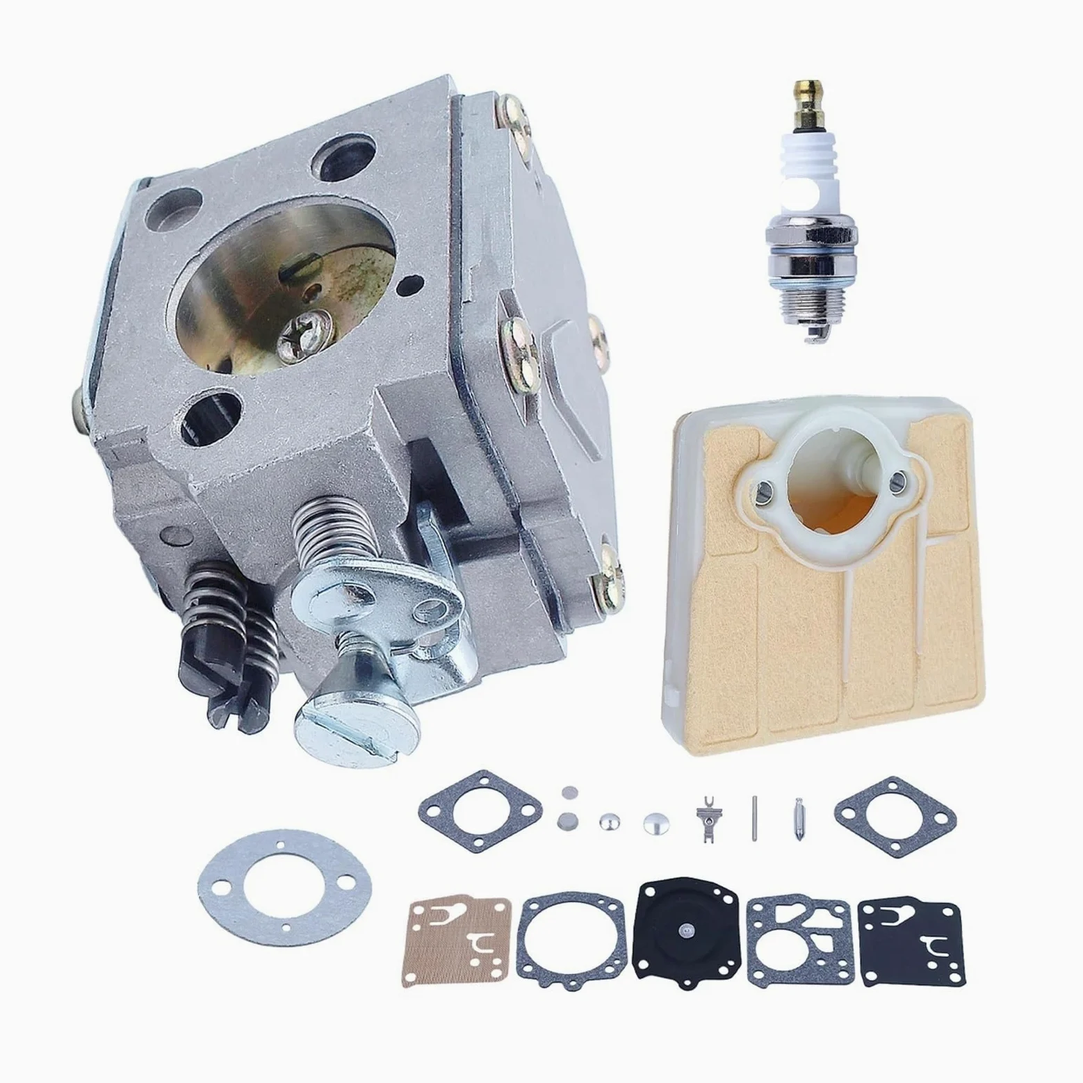 Kit de reparación de carburador con Filtro de Aire for Motosierra Tillotson RK-23HS 268, 266 y 272. Repuestos for Motosierra Gasolina.