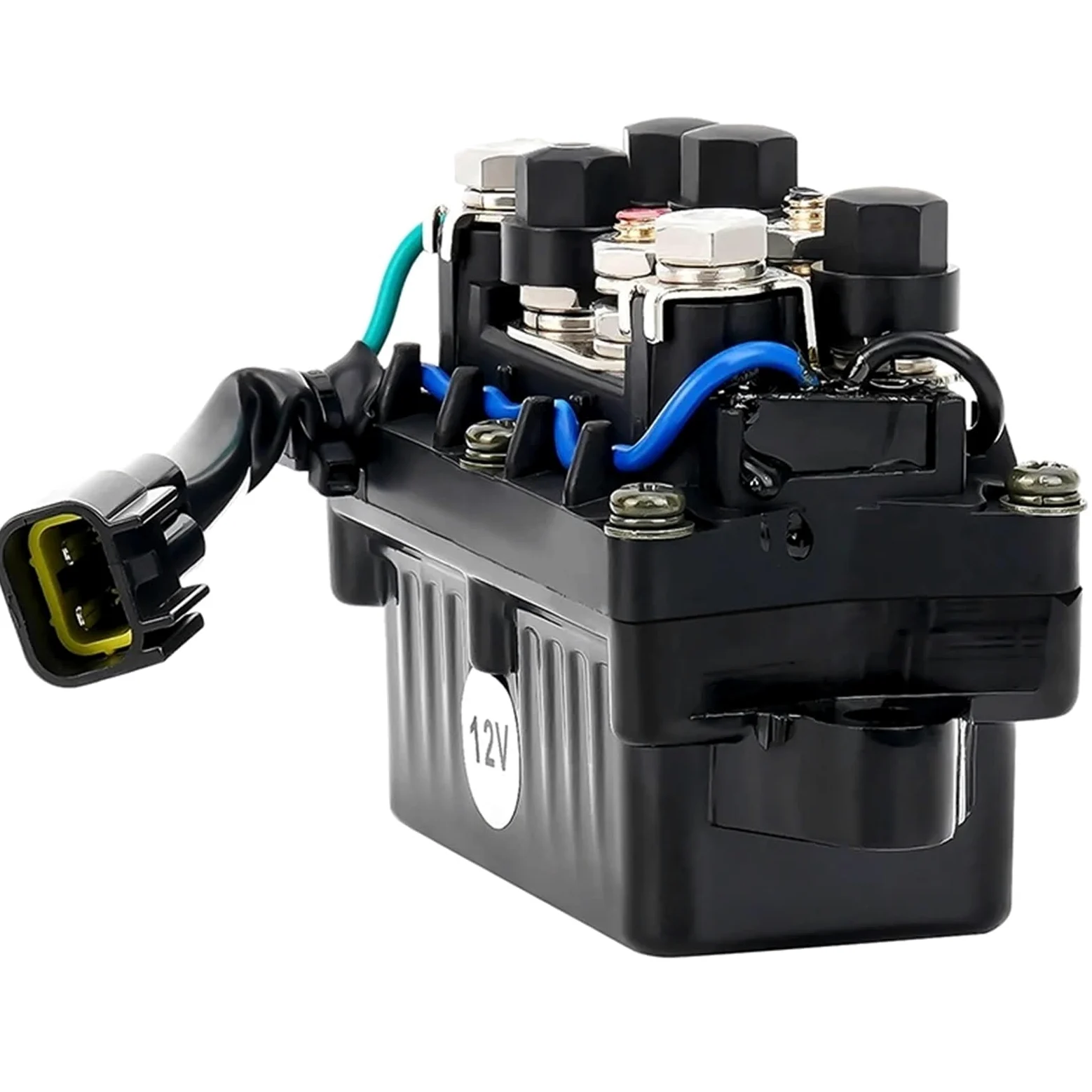 Relé arranque genérico Solenoide de relé de arranque de 12 V compatible con Yamaha motores fueraborda de 4 tiempos F-225 F-90 HP F150TLRC F60TLRD F75TLRD F30LEHA Solenoide arrancador motocicleta