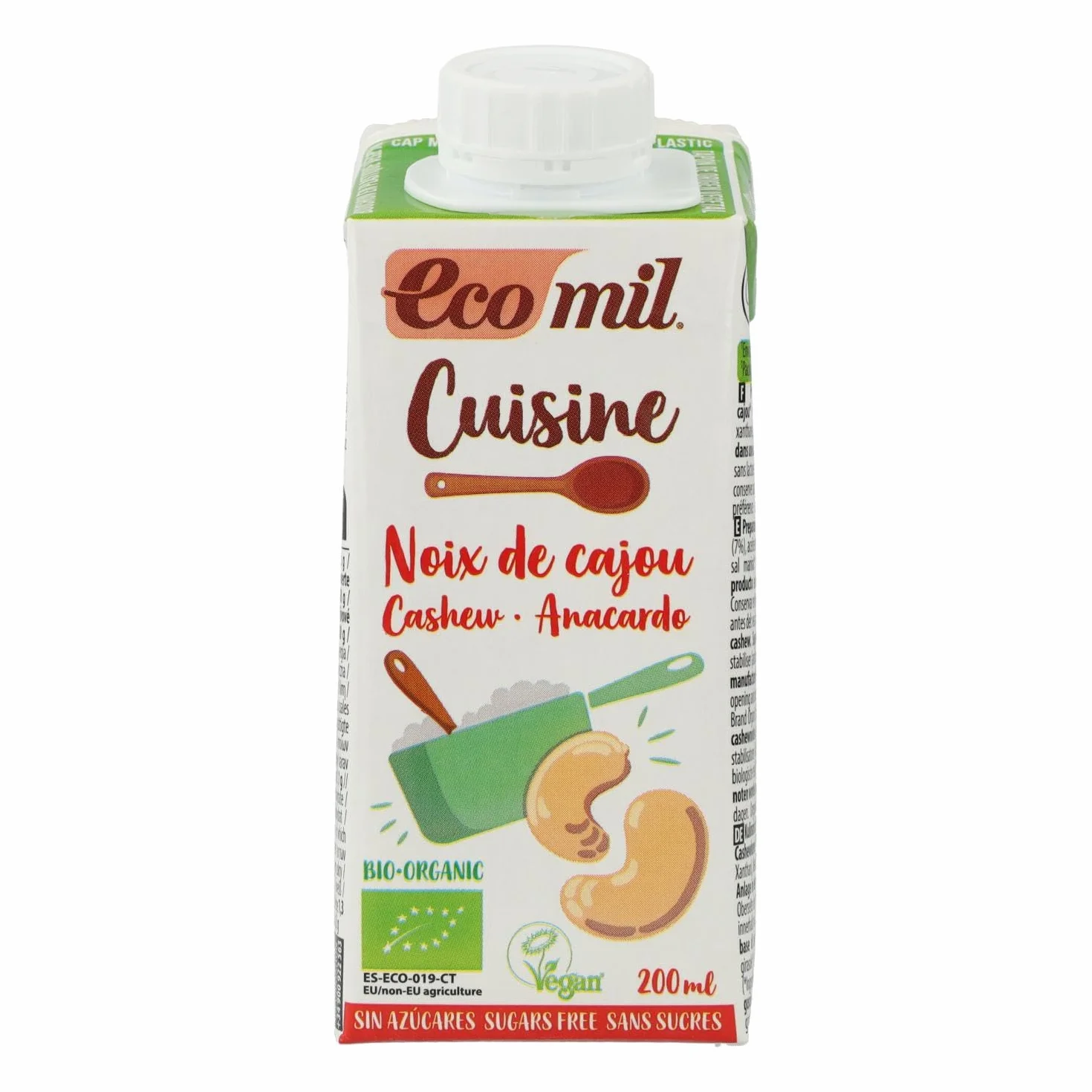 Nata vegetal de anacardo 200 ml sin gluten sin azúcar añadido