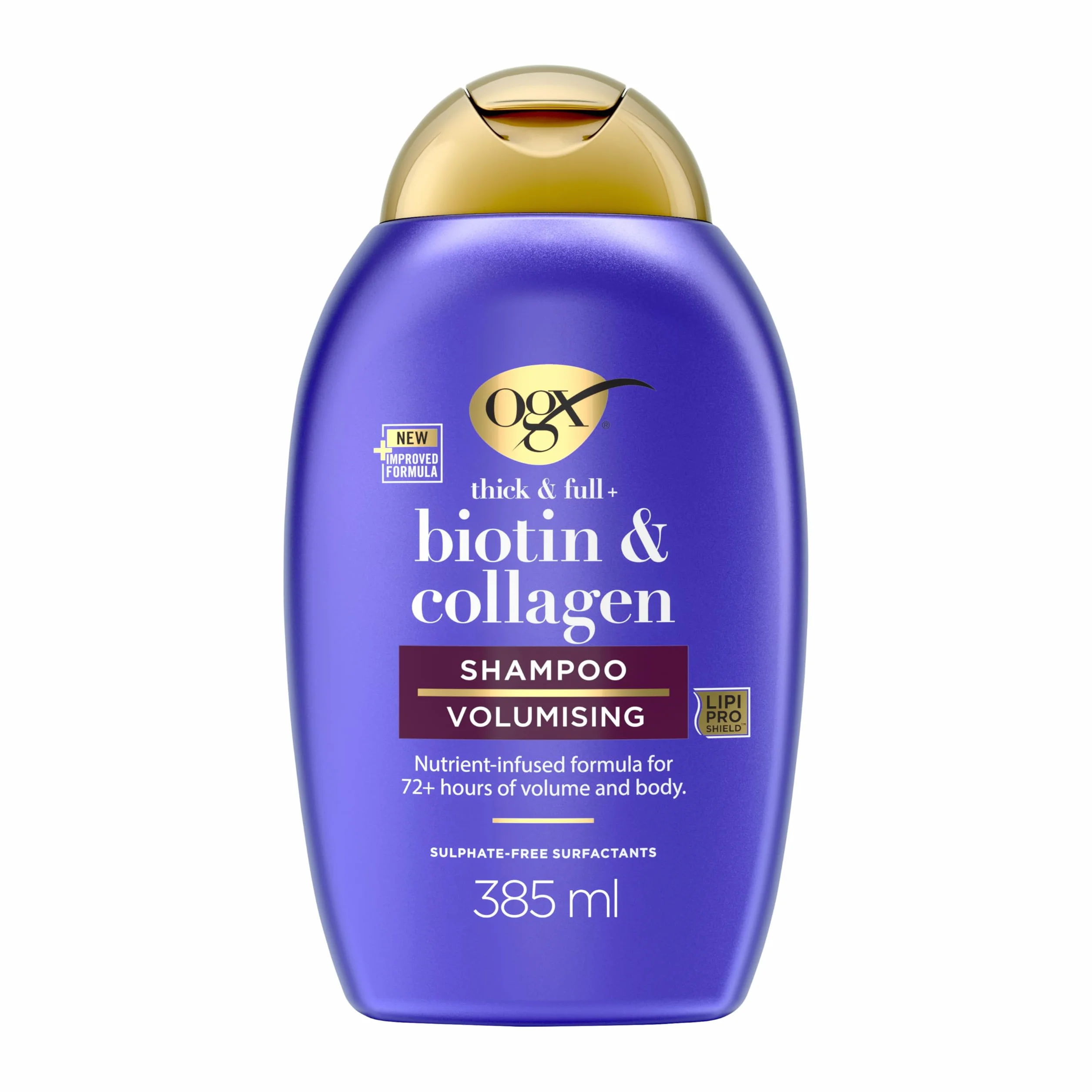 OGX Biotin & Collagen Thick & Full+ Shampoo 385 ml Champú Voluminizador Sin Sulfatos