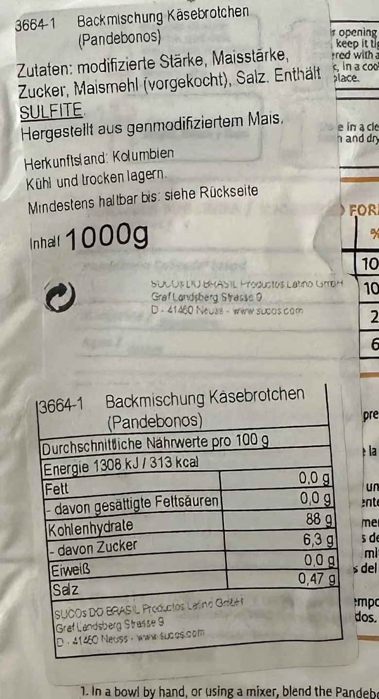 Colmaíz Mezcla en Polvo para Pandebono 1 kg Producto Colombiano