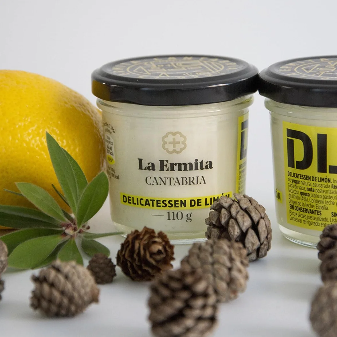 LA ERMITA Delicatessen de Limón, Postre Lácteo Cremoso, Sin Gluten, 110 g Pack 6