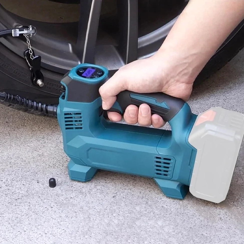Compresores de Aire portátiles Bomba de Aire inalámbrica, compresor de Aire portátil con manómetro Digital para Coche, Bicicletas y Camiones Inflador Electrico