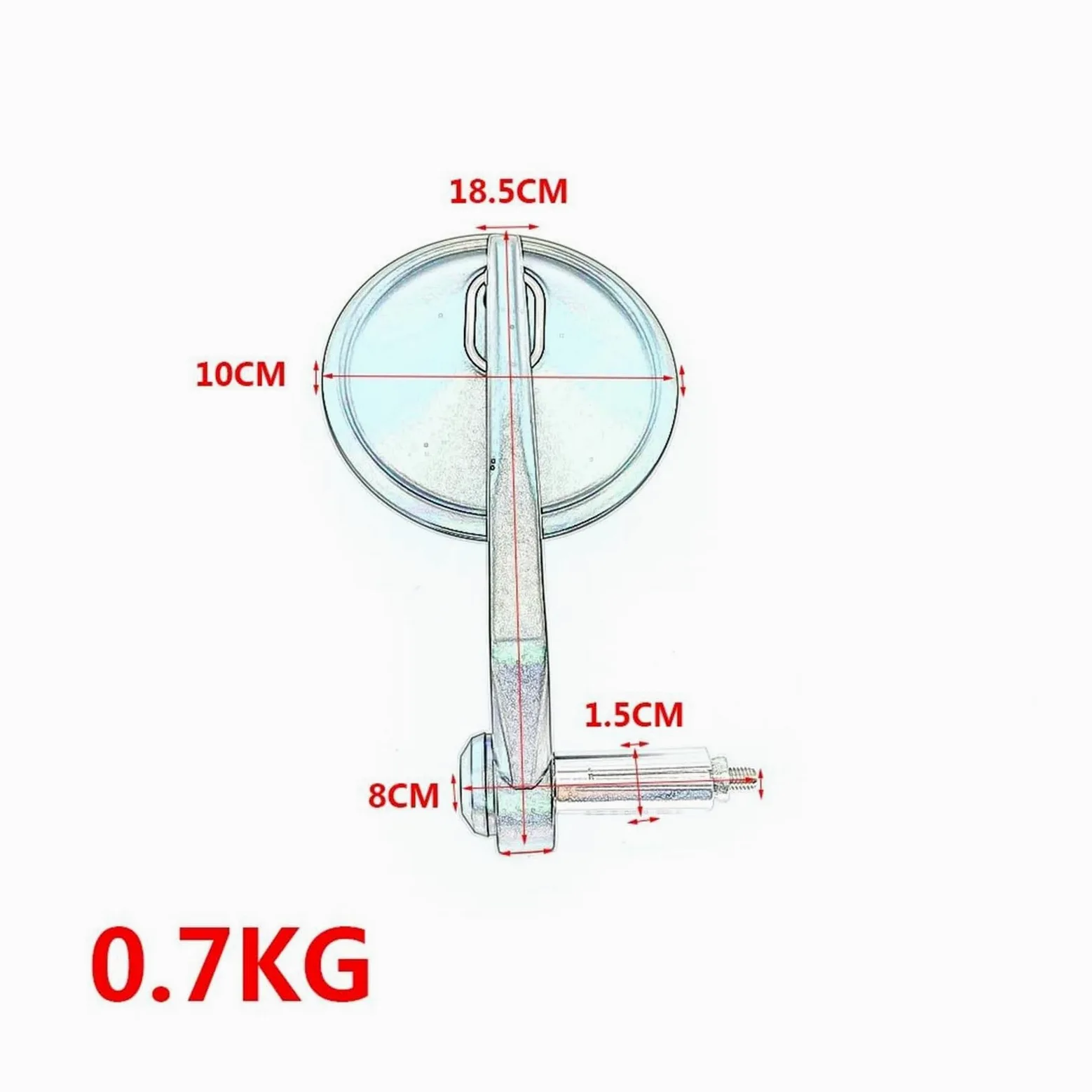 espejos motocicleta Scooter Bar 7/8 "22mm Espejos Retrovisores Motocicleta Extremo Manillar Espejo Accesorios Visión Trasera