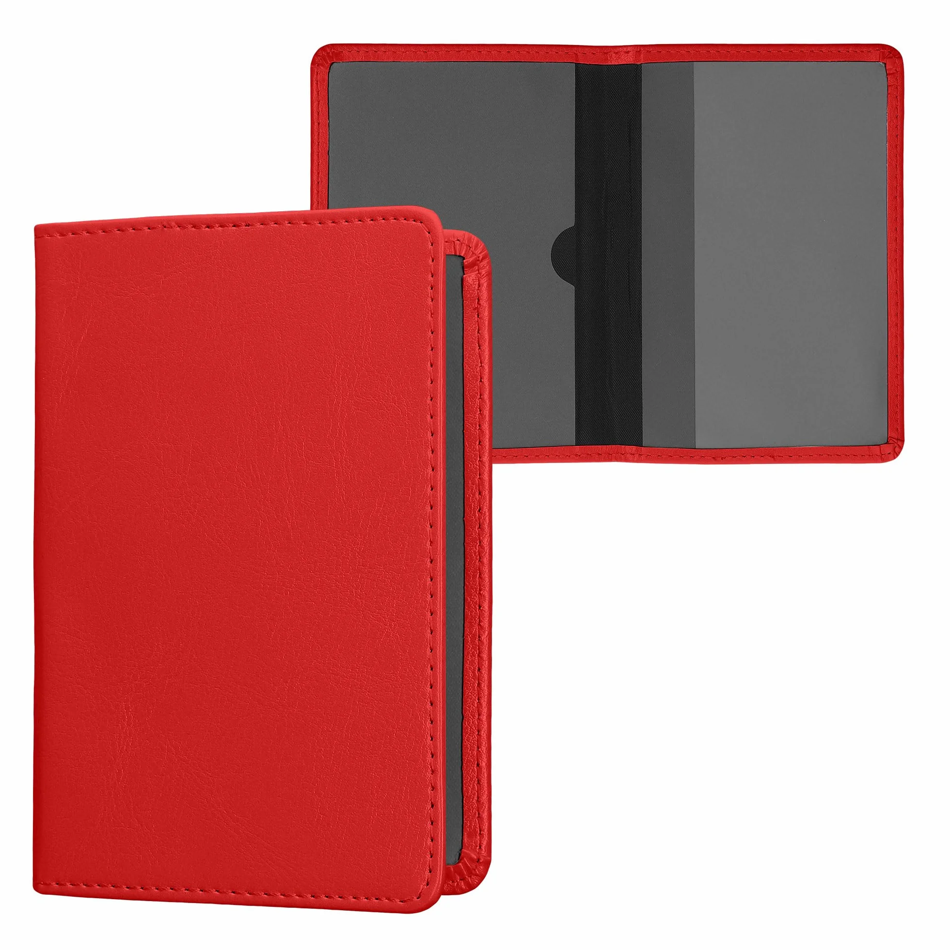 kwmobile Funda para permiso de circulación coche de cuero sintético - Con espacio para tarjetas 9.2 x 13 CM doblado