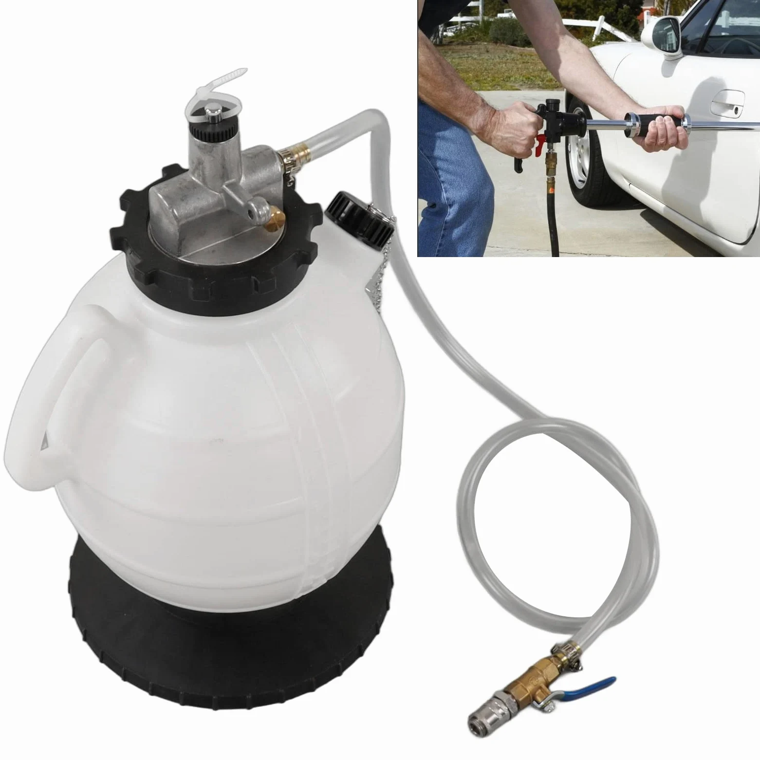 Herramienta de Llenado de Aceite de Transmisión, Herramienta de Llenado de Aceite de Transmisión Automática Manual de 7.5L con Adaptador ATF de 15 Piezas a Prueba de Fugas