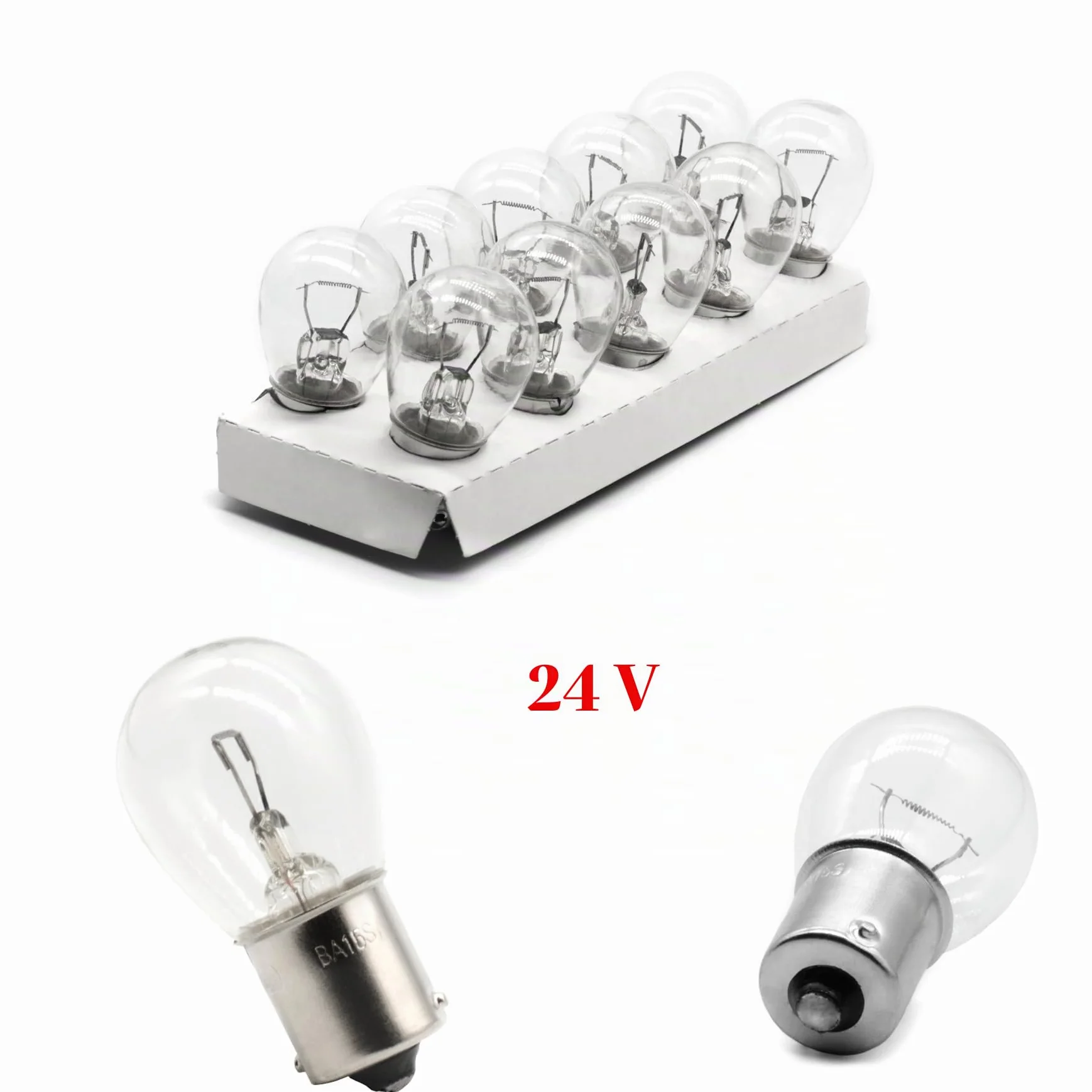 LIGHTWORLD24 10 unidades P21W 24V 21W BA15s bombillas tipo globo para tractor camión vehículo clásico