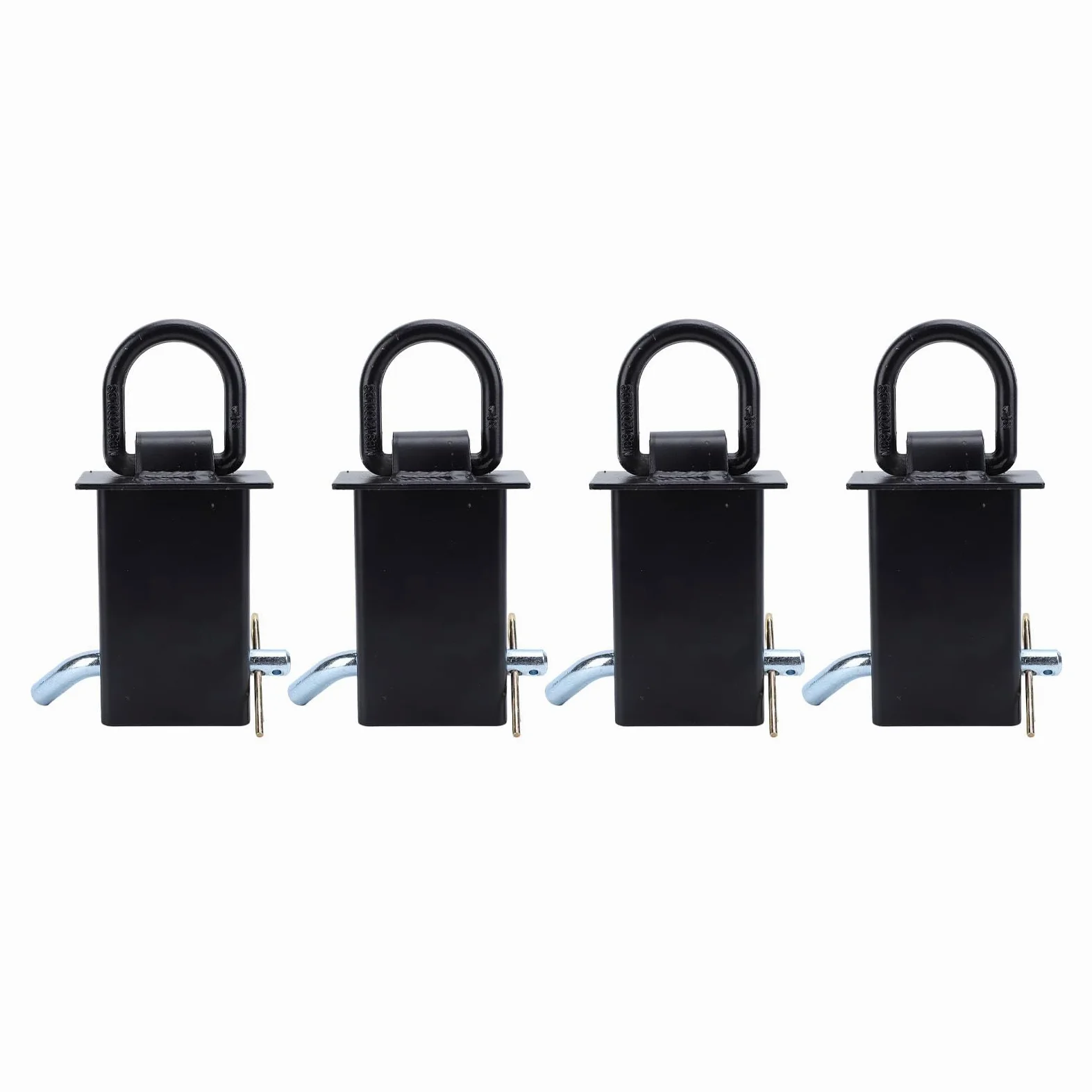 Amarre de Anillo en D de Bolsillo de Estaca de 12000 Libras, Accesorios de Bolsillo de Estaca de Remolque Extraíbles Resistentes con 4 Orificios para Camiones y Remolques